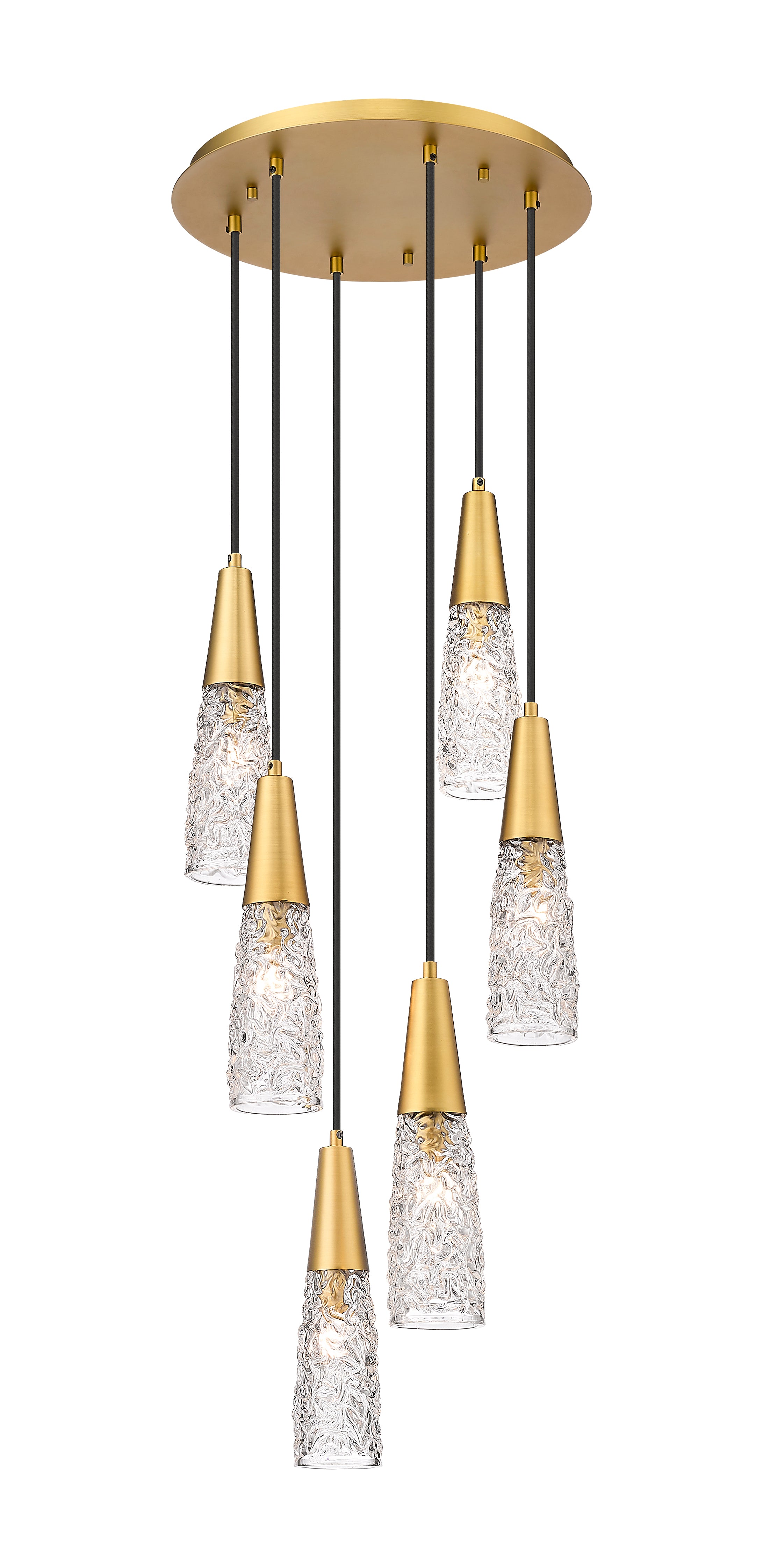 Downtown Urban Multi Pendant Brushed Brass