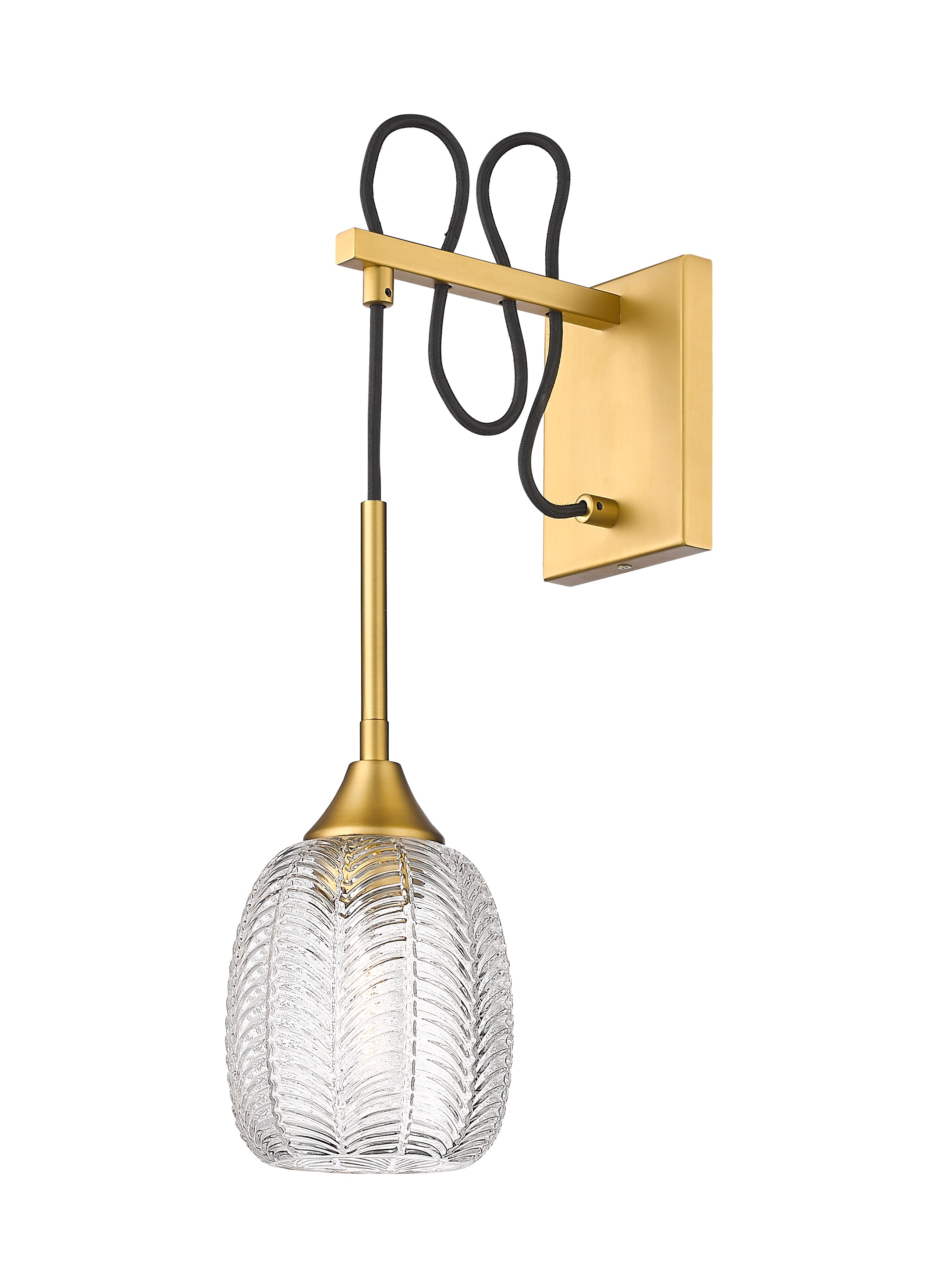 Downtown Urban Sconce Glass Steel Dimmable