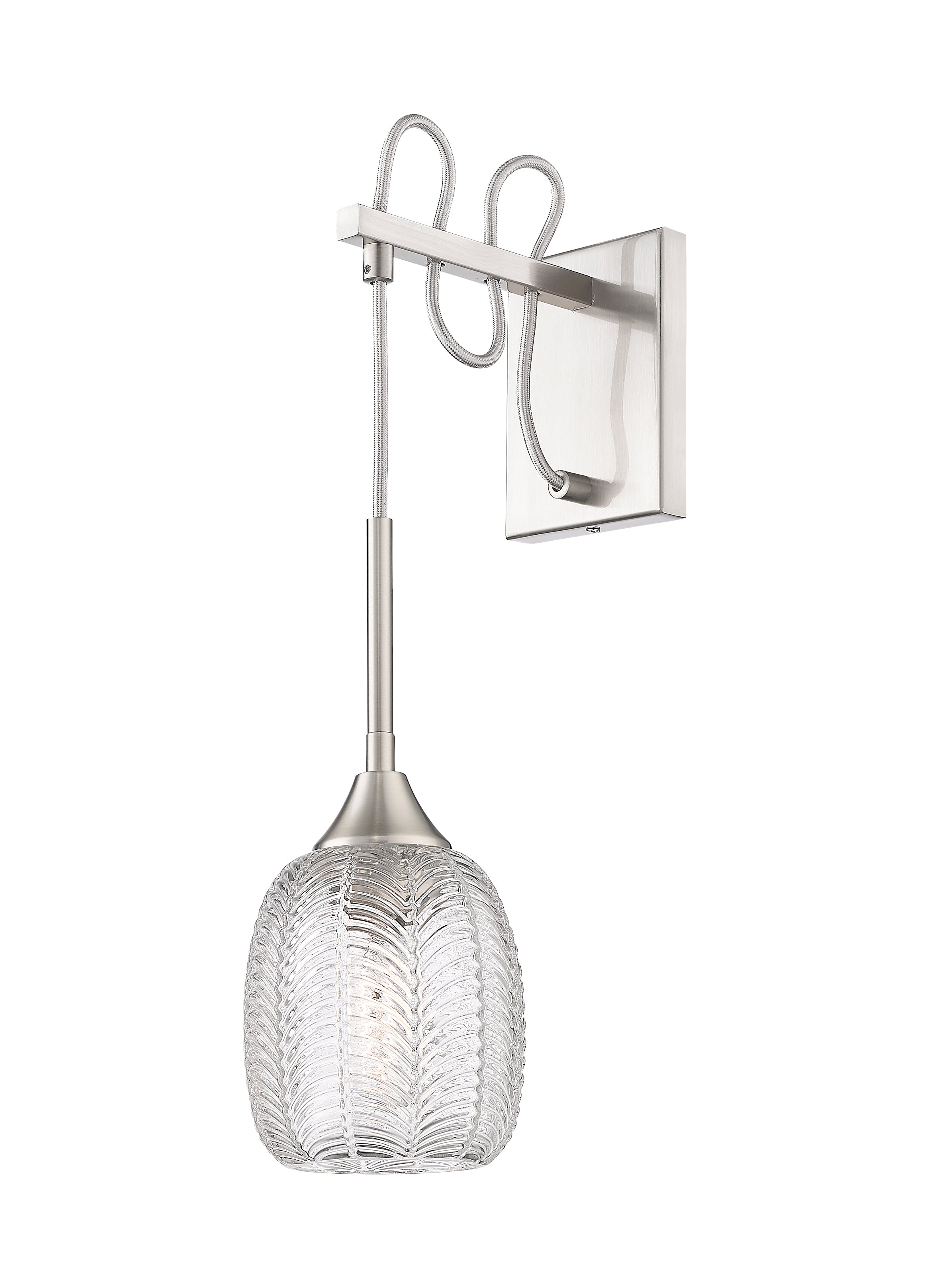 Downtown Urban Sconce Glass Steel Dimmable