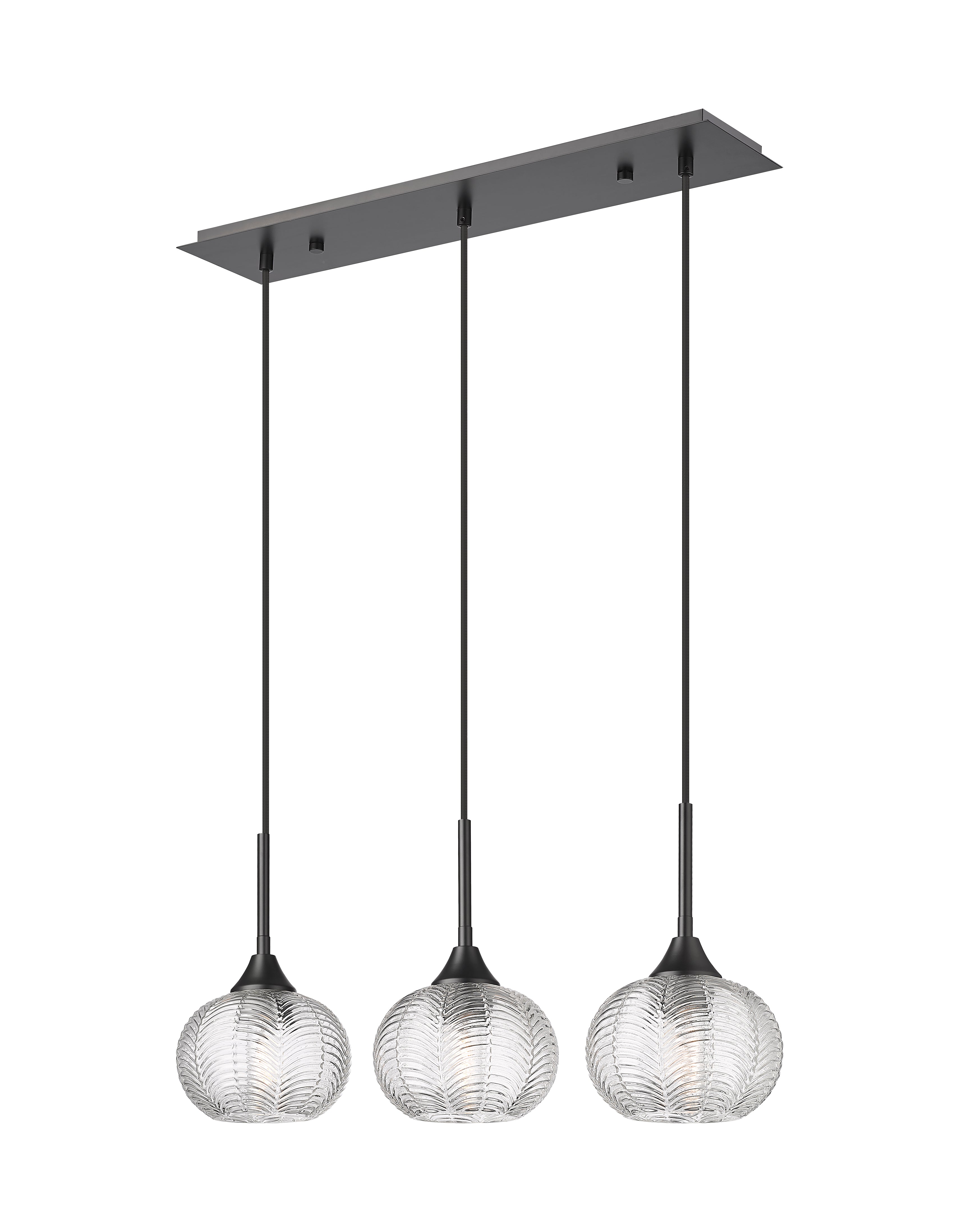 Downtown Urban Island Light Glass Steel