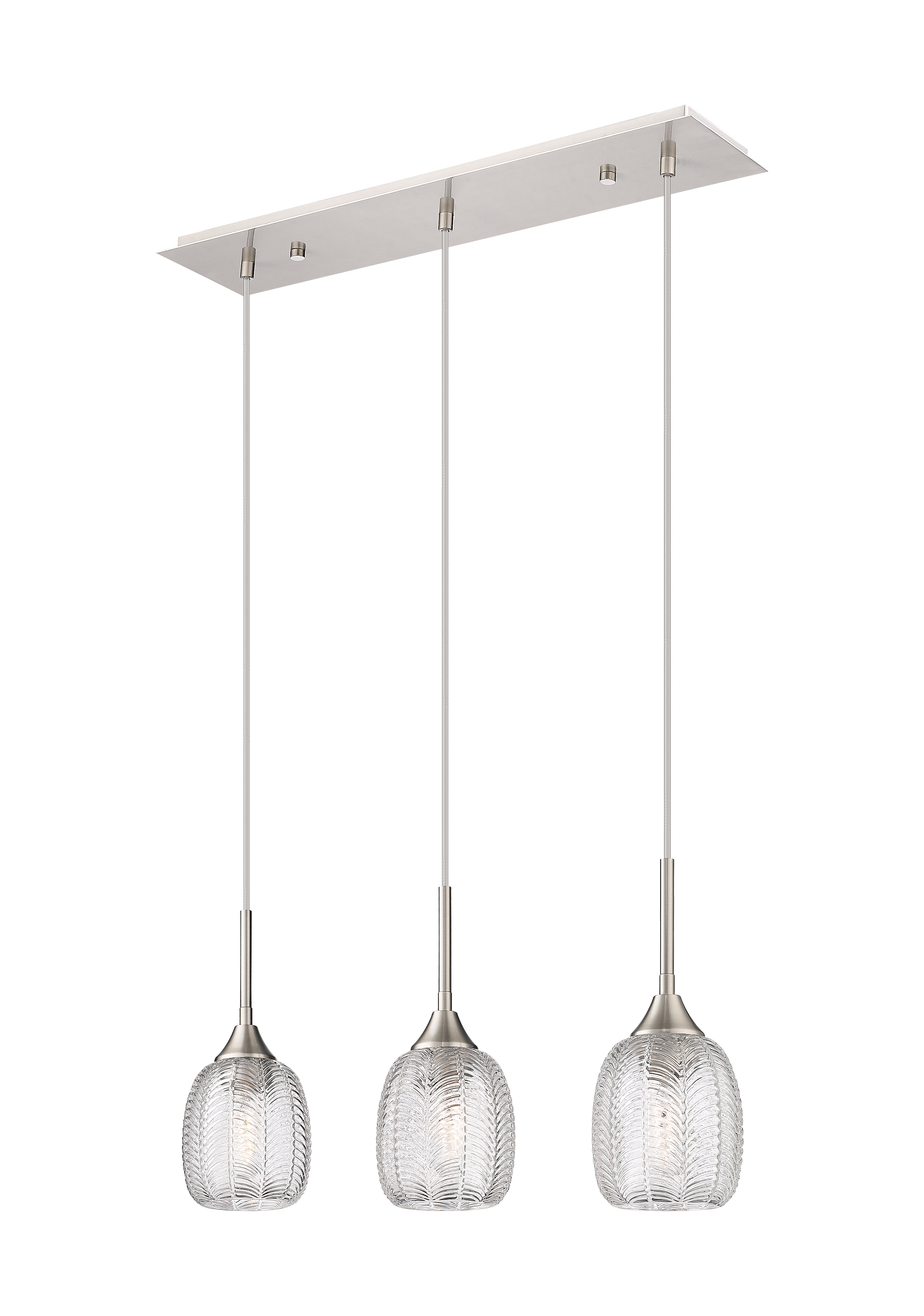 Downtown Urban Island Light Glass Steel