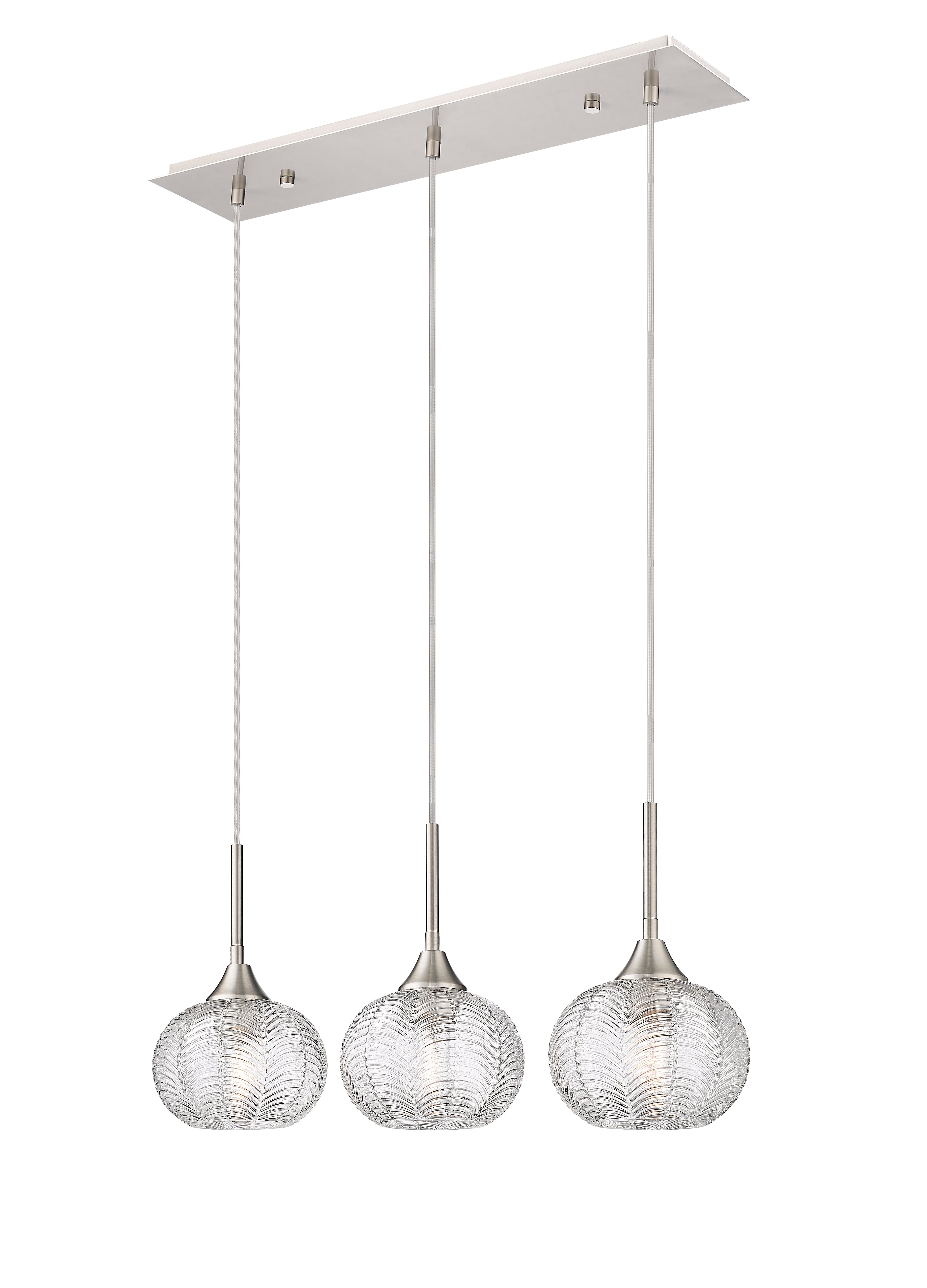 Downtown Urban Island Light Glass Steel
