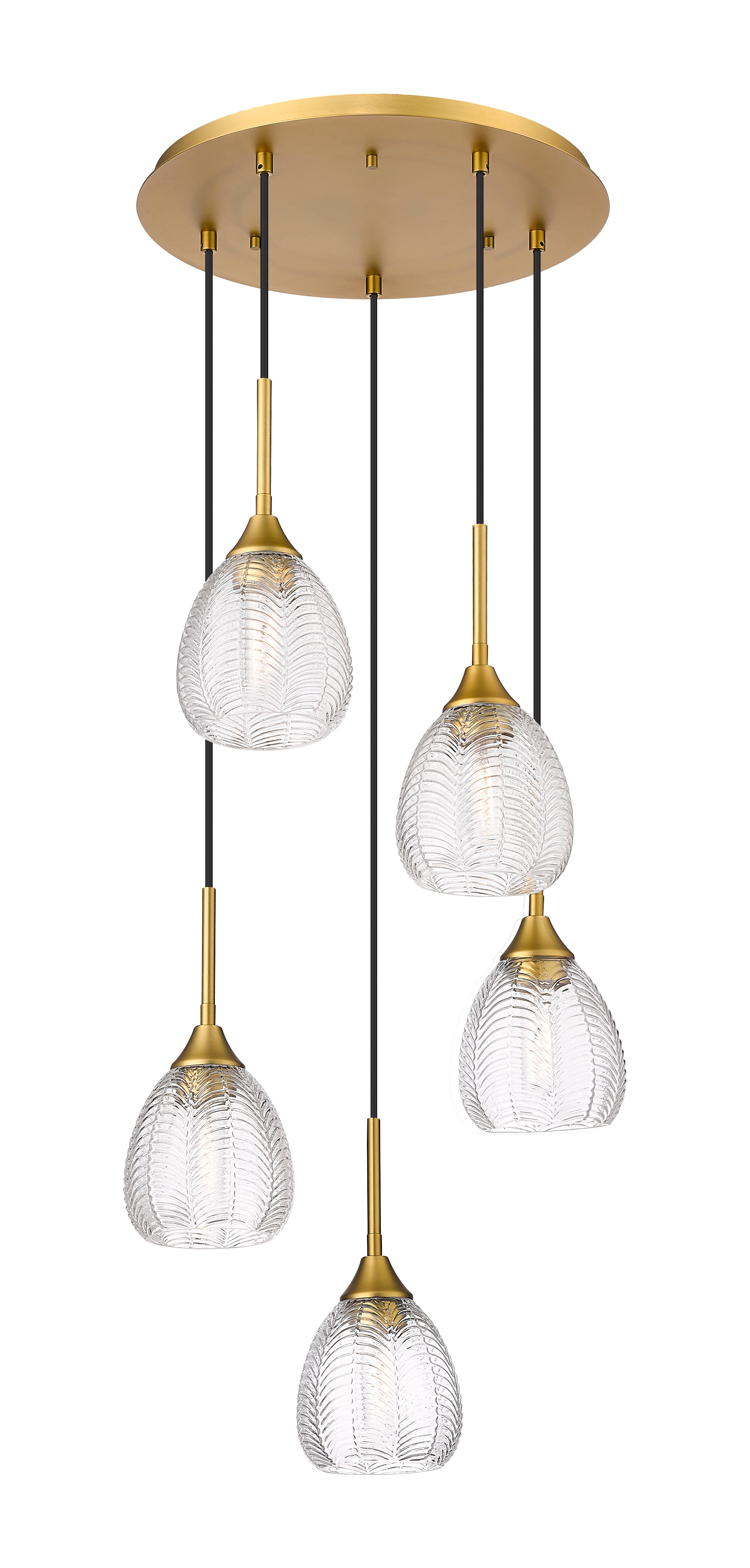 Downtown Urban Multi Pendant Brushed Brass