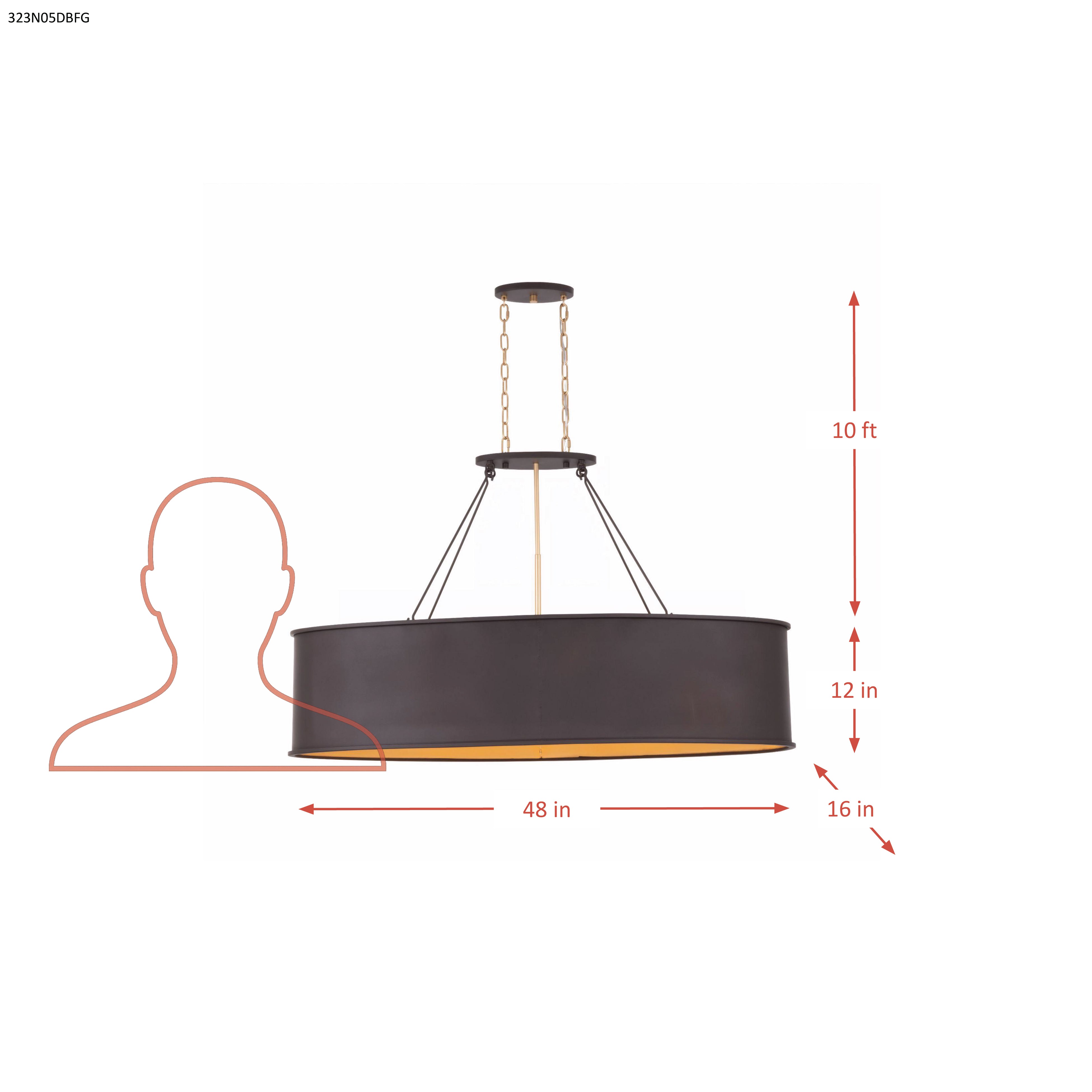 Cannery 5 Light Linear Pendant