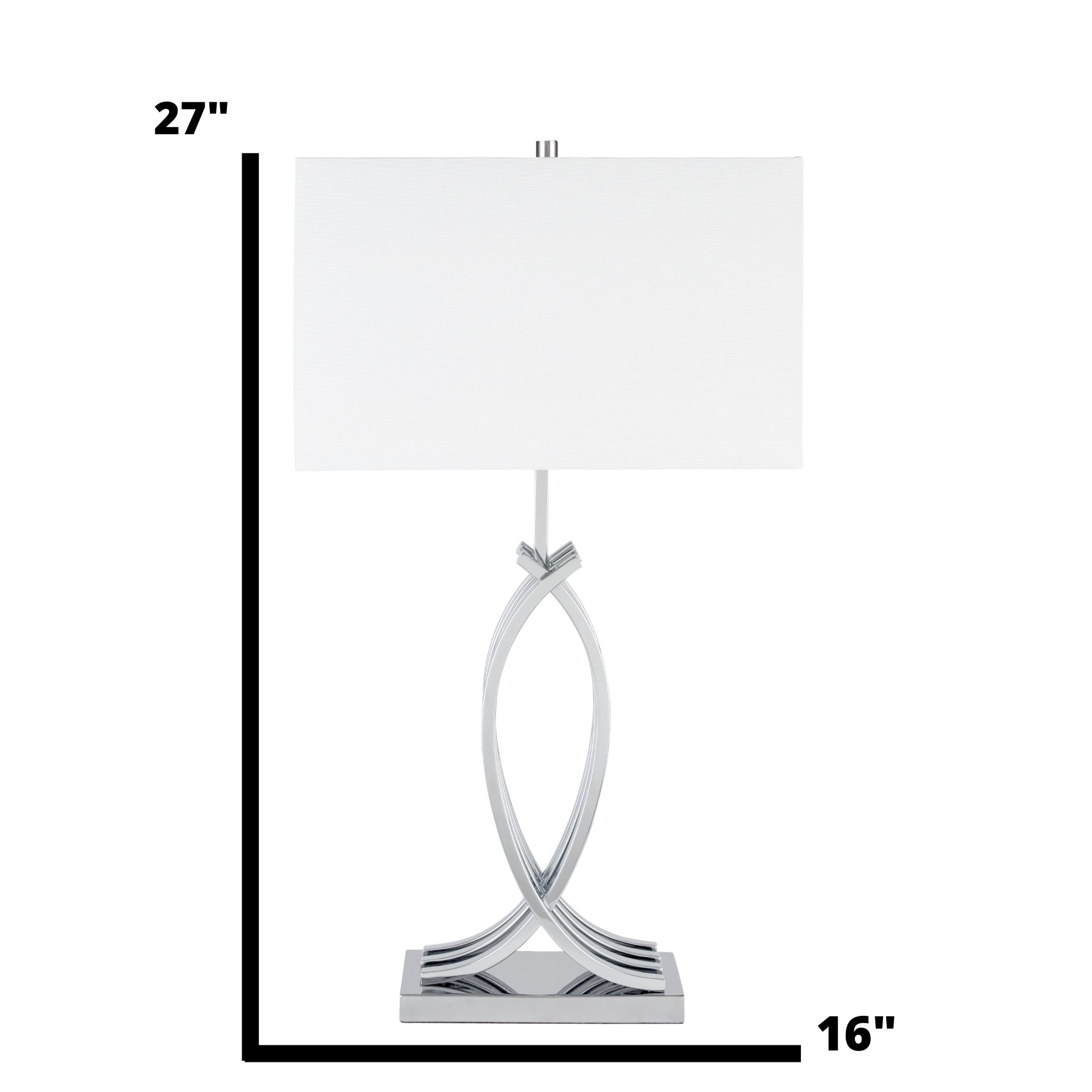 Unity in Chrome Table Lamp | 1 Light | USB Charger