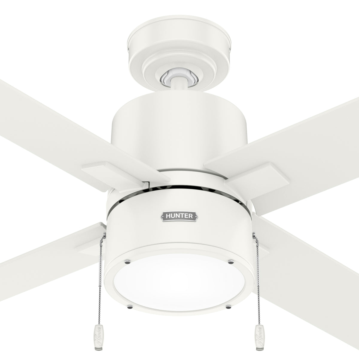 52 inch Beck Fresh White Ceiling Fan with LED Light Kit and Pull Chain