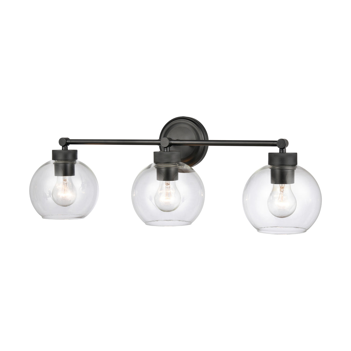 25'' Jonatan Matte Black 3 Light Bath Vanity