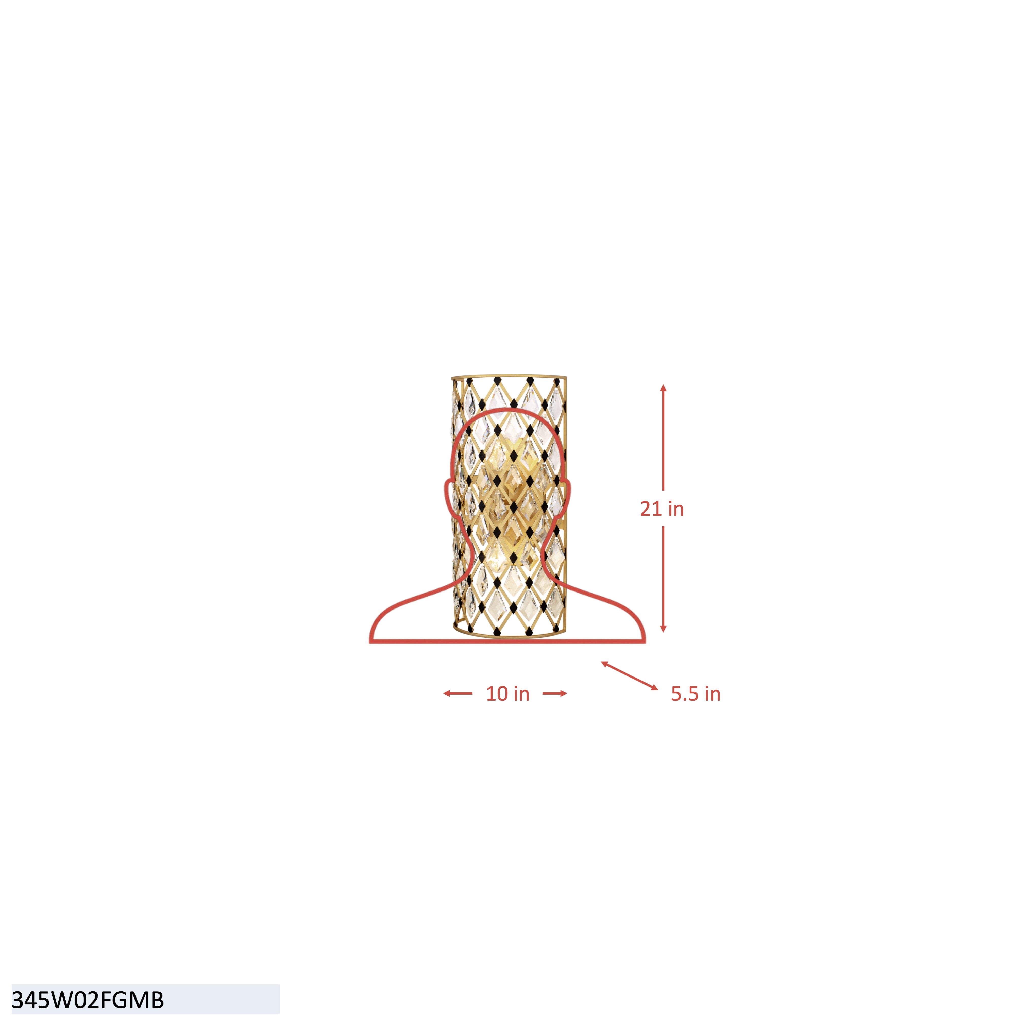 Windsor 2 Light Crystal Wall Sconce