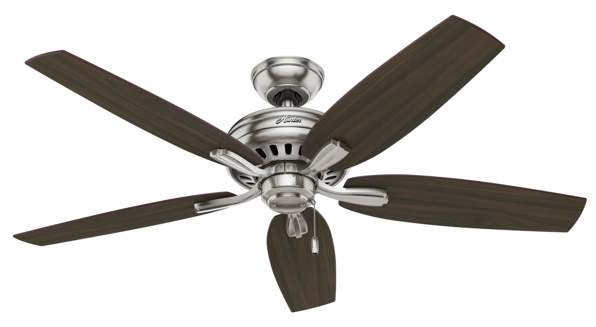 52 inch Newsome Brushed Nickel Ceiling Fan with LED Light Kit and Pull Chain