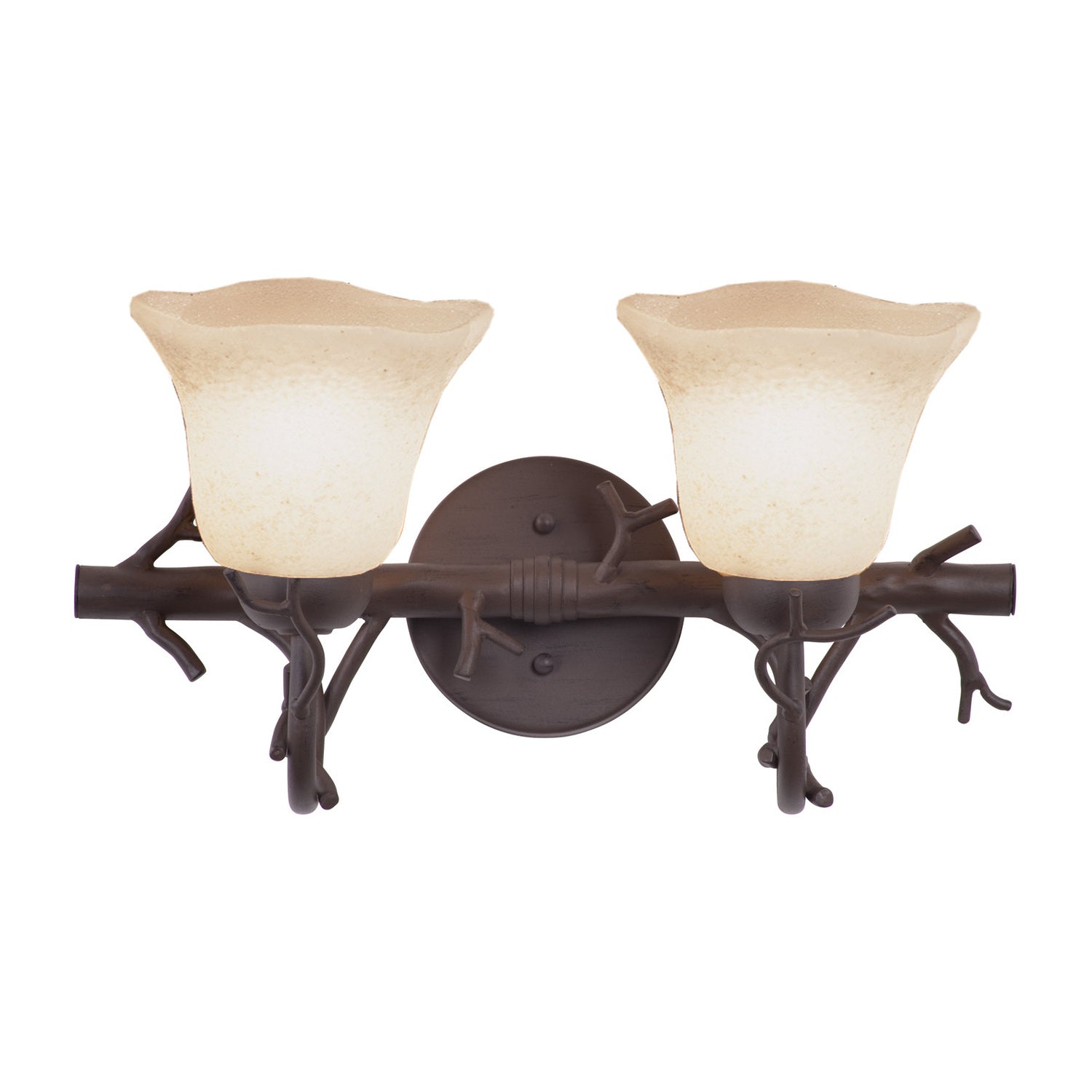 18'' Vine 2 Light Bark Vanity Light