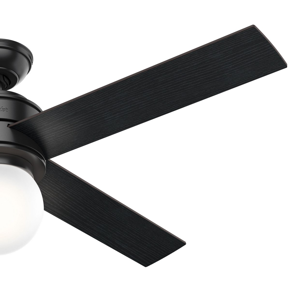 52 inch Hepburn Matte Black Ceiling Fan with LED Light Kit and Wall Control