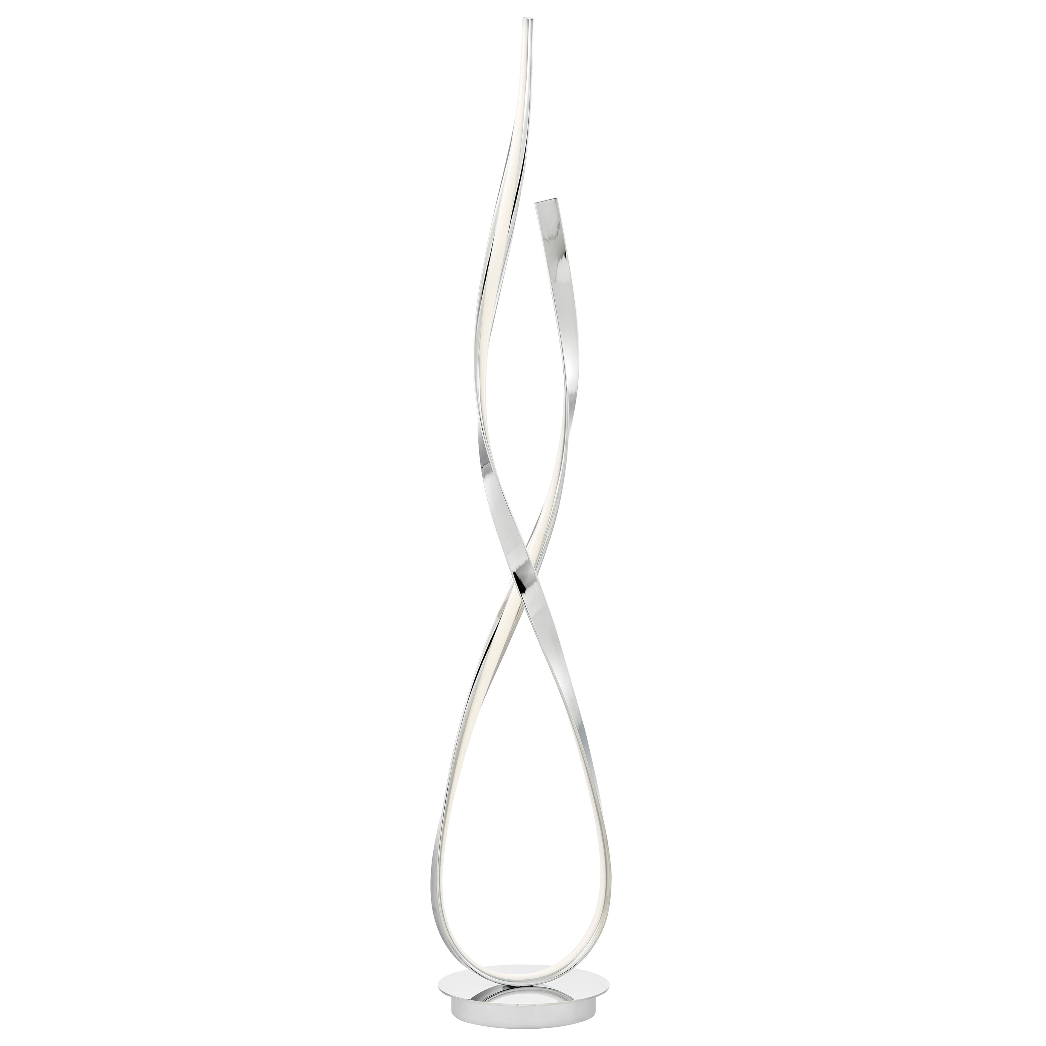 Chrome Vienna LED 55" Tall Floor Lamp | Dimmable