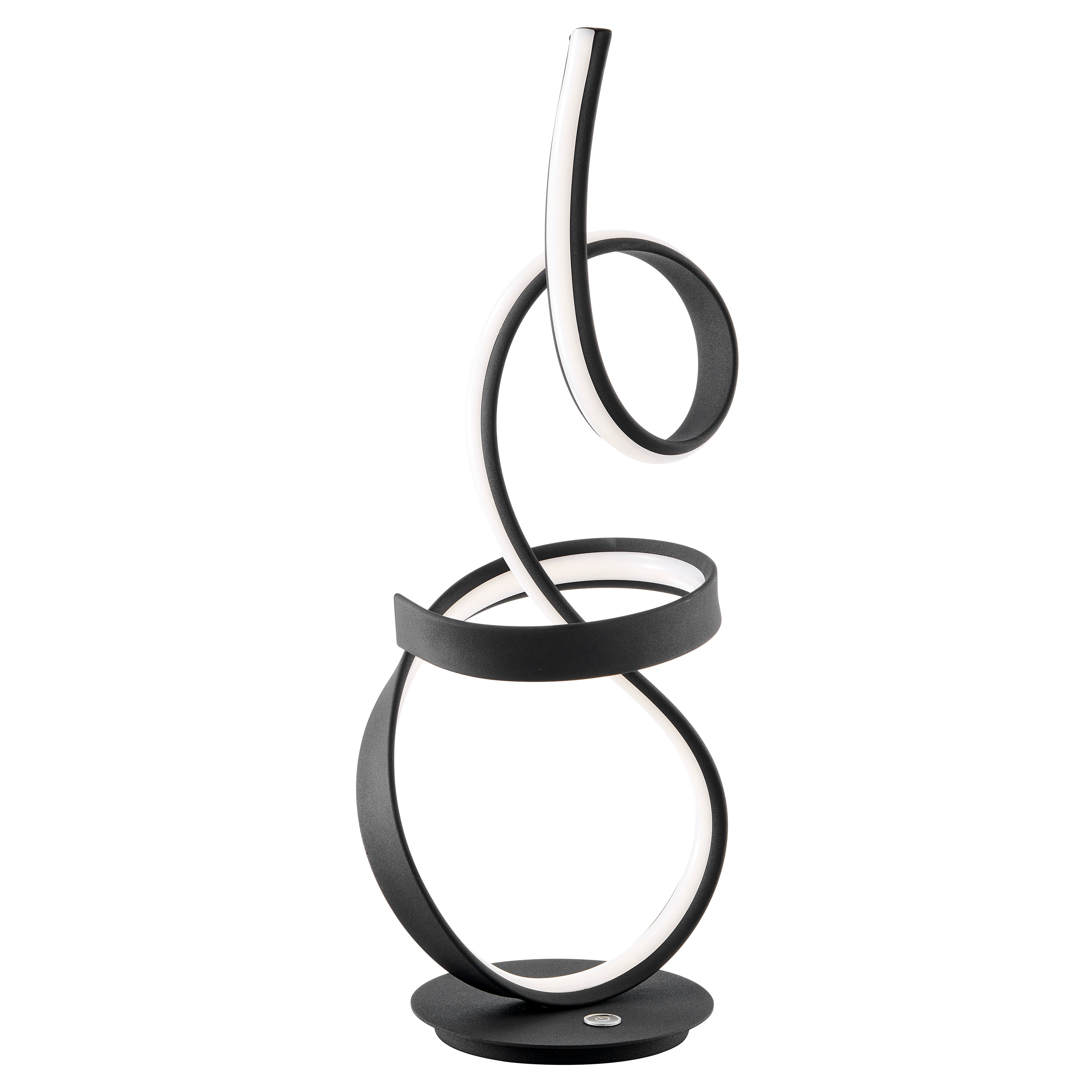 Amsterdam Black Table Lamp | LED Strip & Touch Dimmer