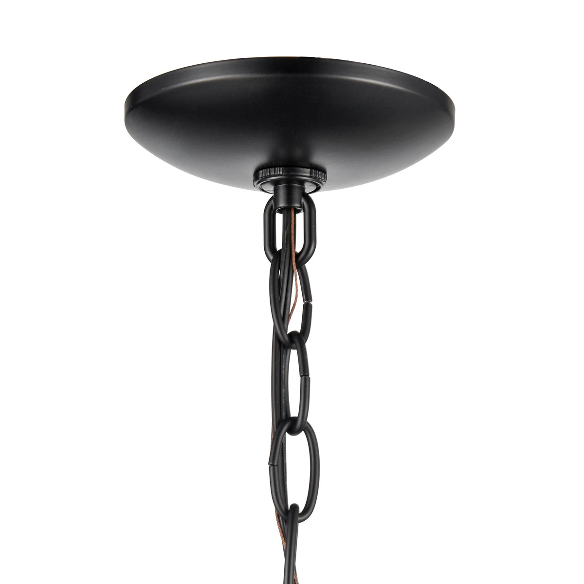 17'' Matte Black 3 Light Pendant