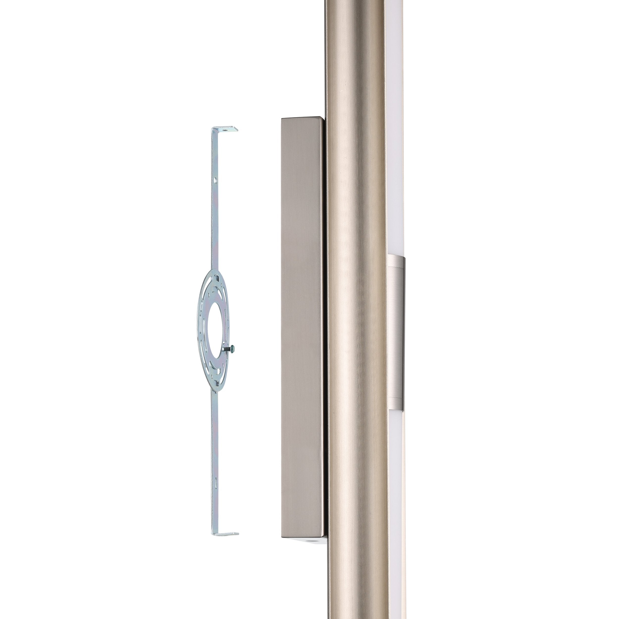 Colton 24-inch 2-light Brushed Nickel 5CCT LED Vanity Light with Etched Opal Glass Shades