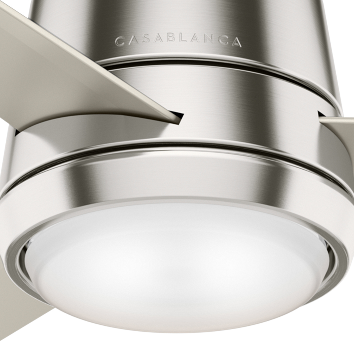 Casablanca 44 inch Commodus Brushed Nickel Low Profile Ceiling Fan with LED Light Kit and Wall Control