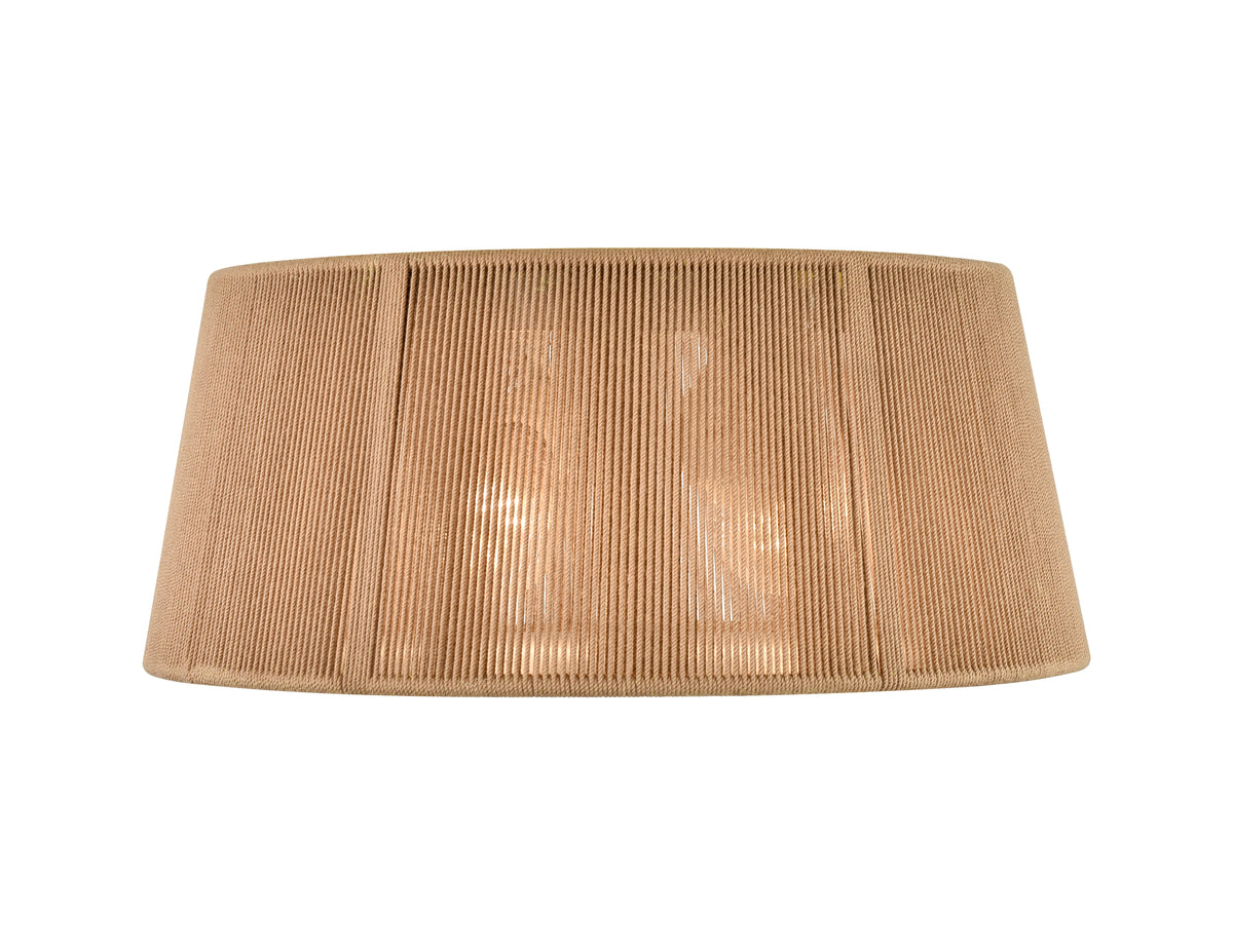 13-inch Brushed Nickel 2-Light Flush Mount Ceiling Light