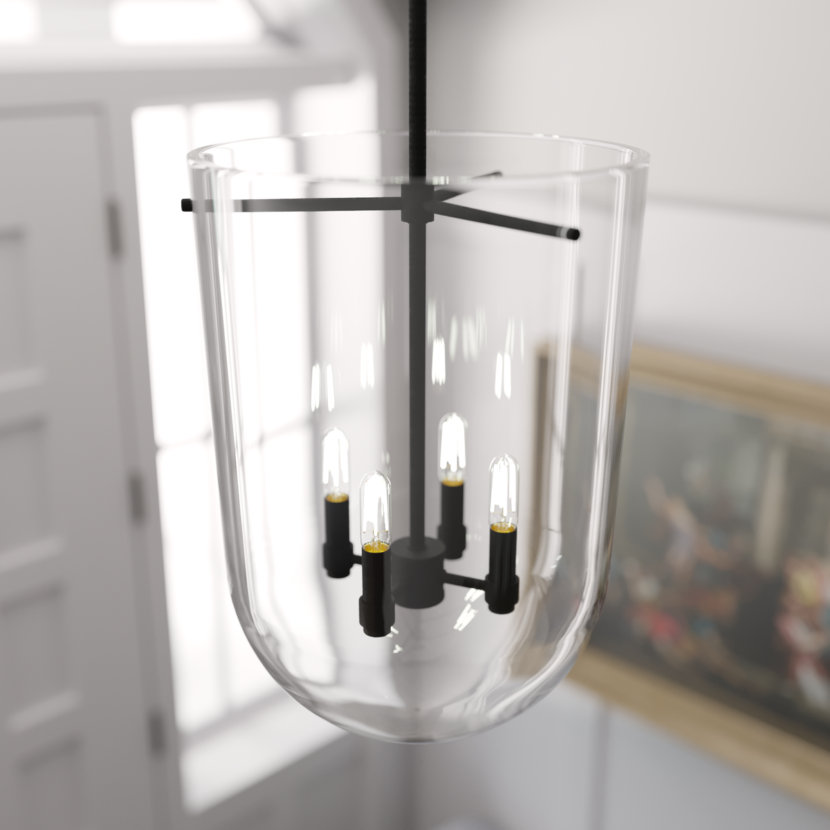 Hartland 22-inch 3-light Brushed Nickel Vanity Light with Seeded Glass
