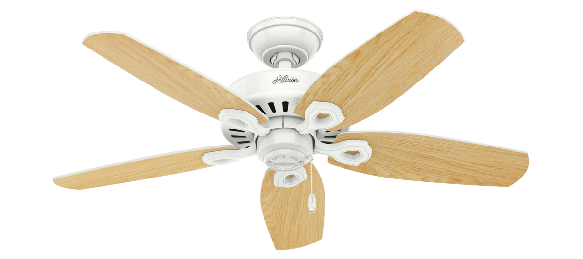 42 inch Builder Snow White Ceiling Fan with LED Light Kit and Pull Chain