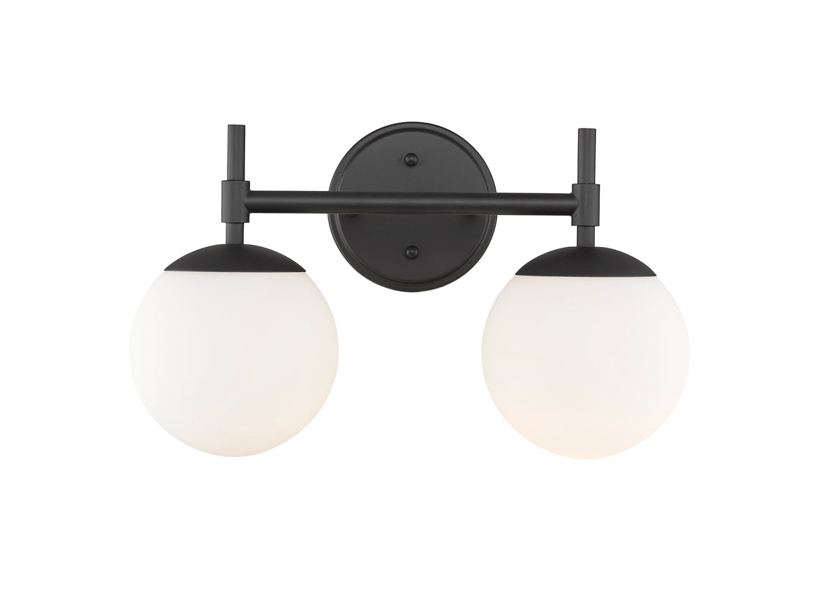 15.5'' Matte Black 2 Light Bath Vanity
