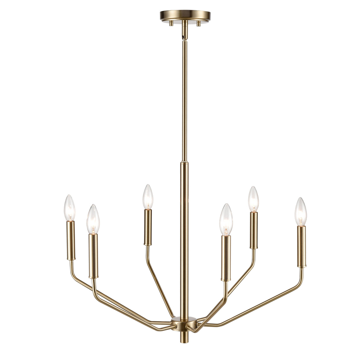 18.75'' Laurell Modern Gold 6 Light Chandelier