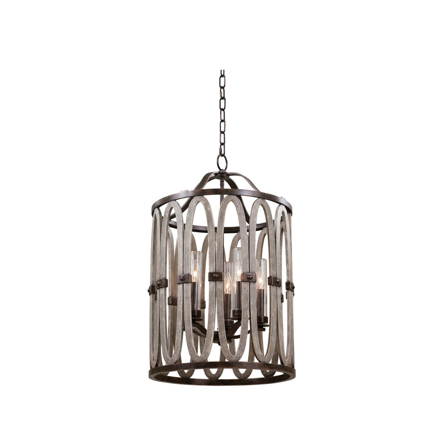 30'' Belmont 5 Light Florence Gold Outdoor Pendant
