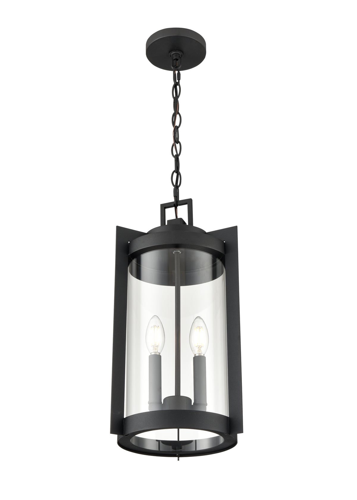 18'' Ellway Textured Black 2 Light Hanging Lantern