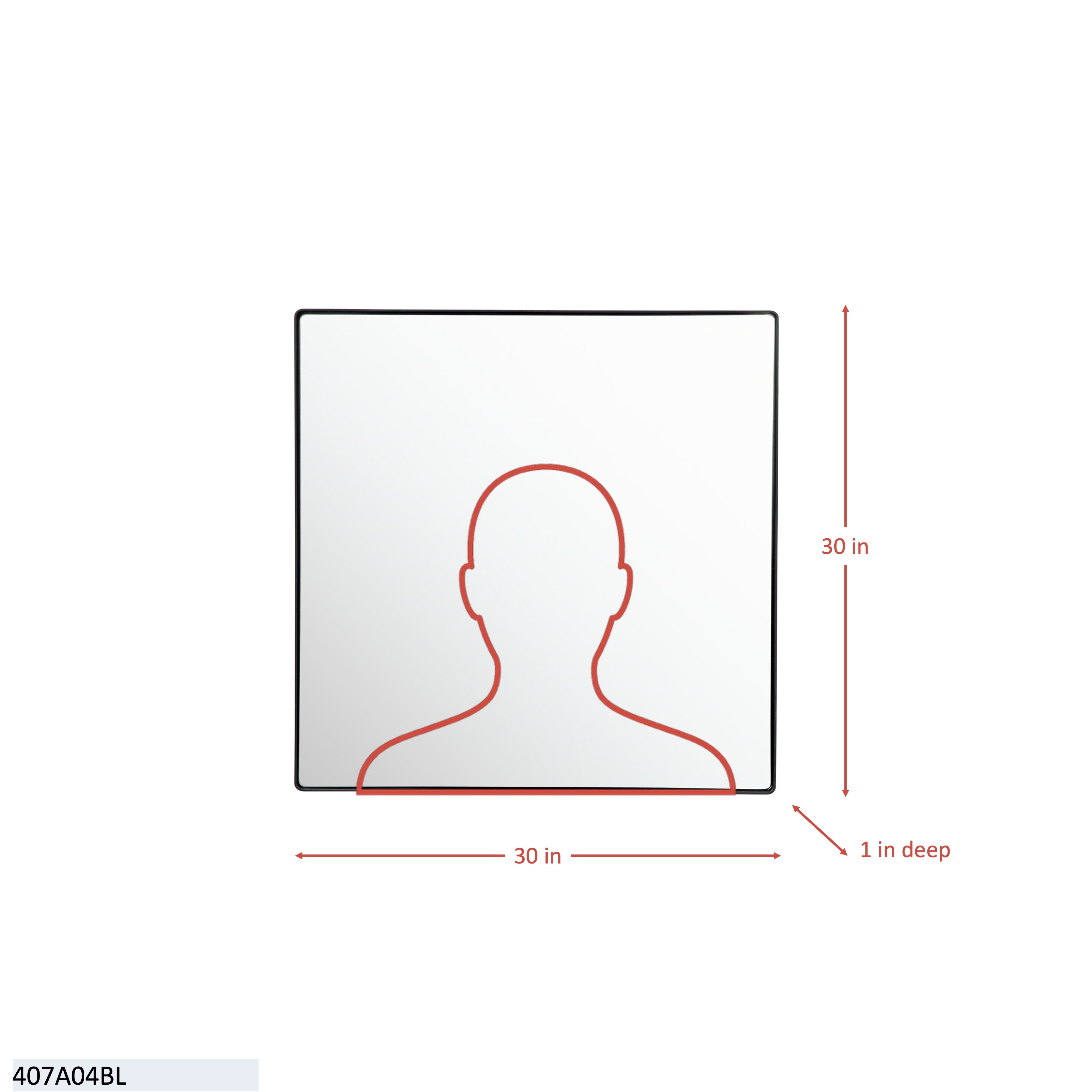 Kye 30x30 Rounded Square Wall Mirror