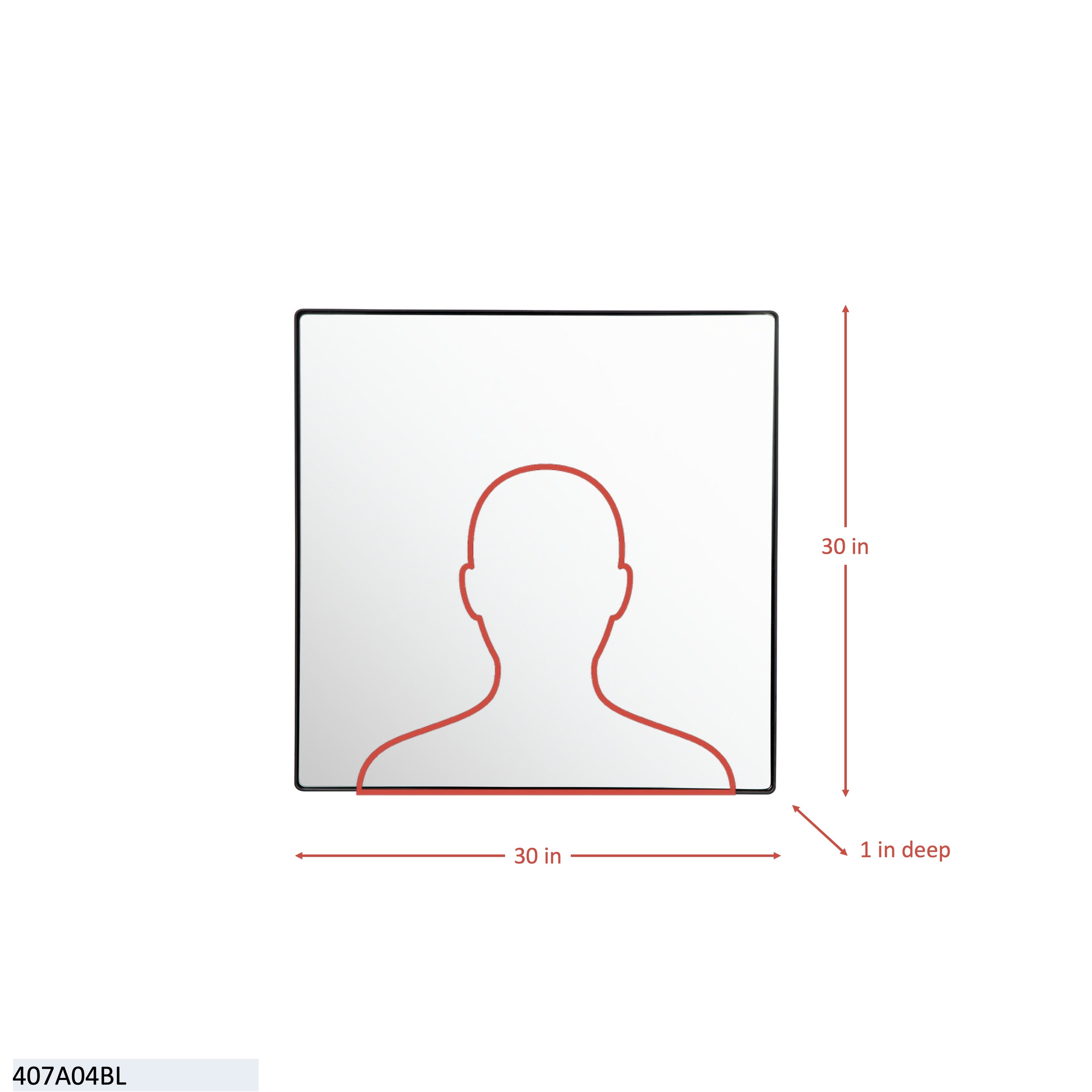 Kye 30x30 Rounded Square Wall Mirror
