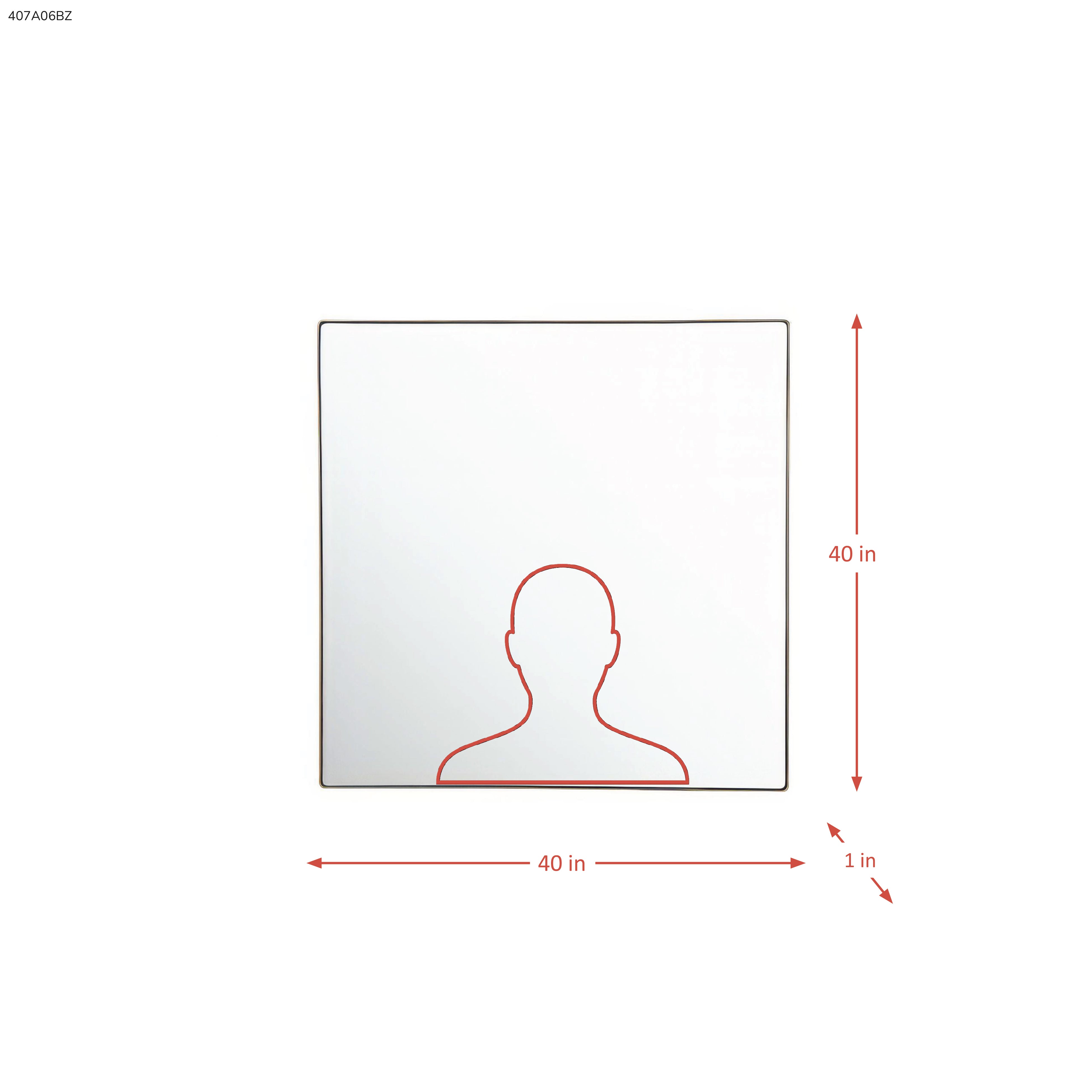 Kye 40x40 Rounded Square Wall Mirror