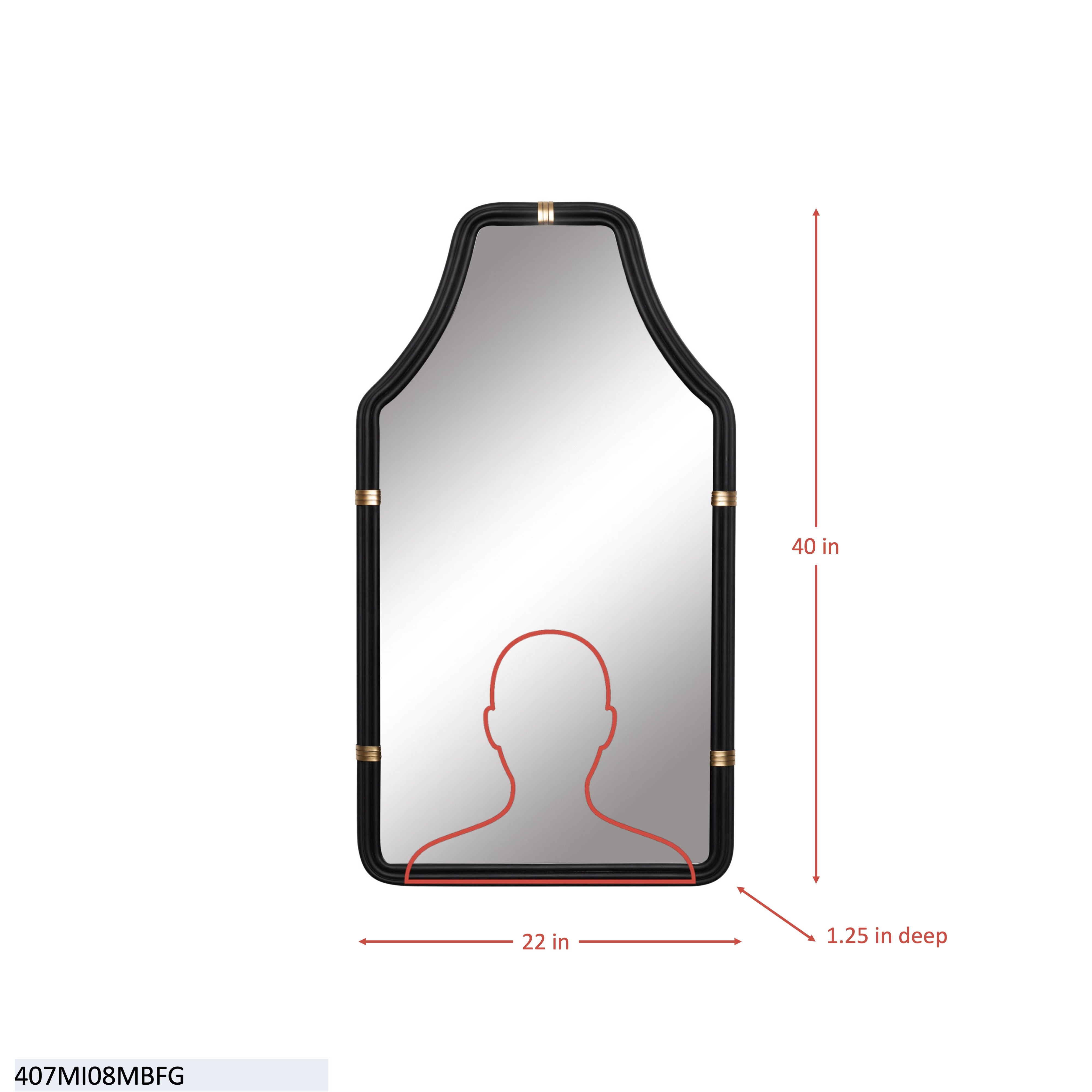 Federal Case 22x40 Wall Mirror