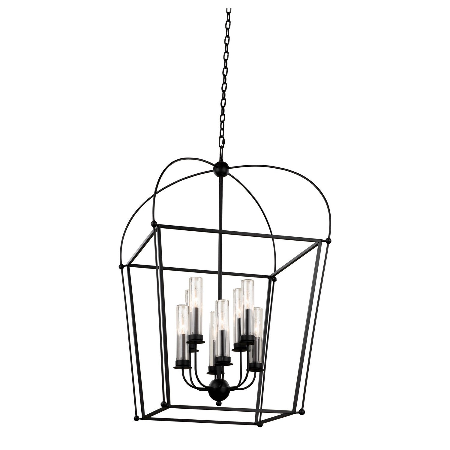 38'' Sutter 8 Light Matte Black Outdoor Pendant