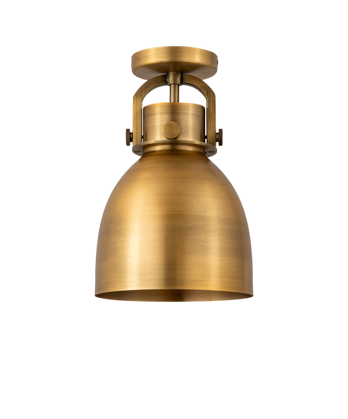 Newton Bell 8-Inch 1-Light Semi-Flush Mount 14.25-Inch High