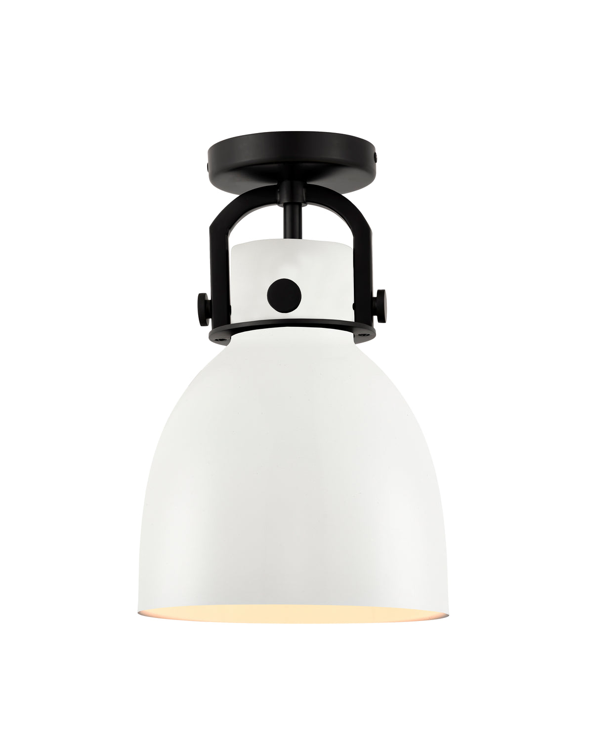 Newton Bell 8-Inch 1-Light Semi-Flush Mount 14.25-Inch High