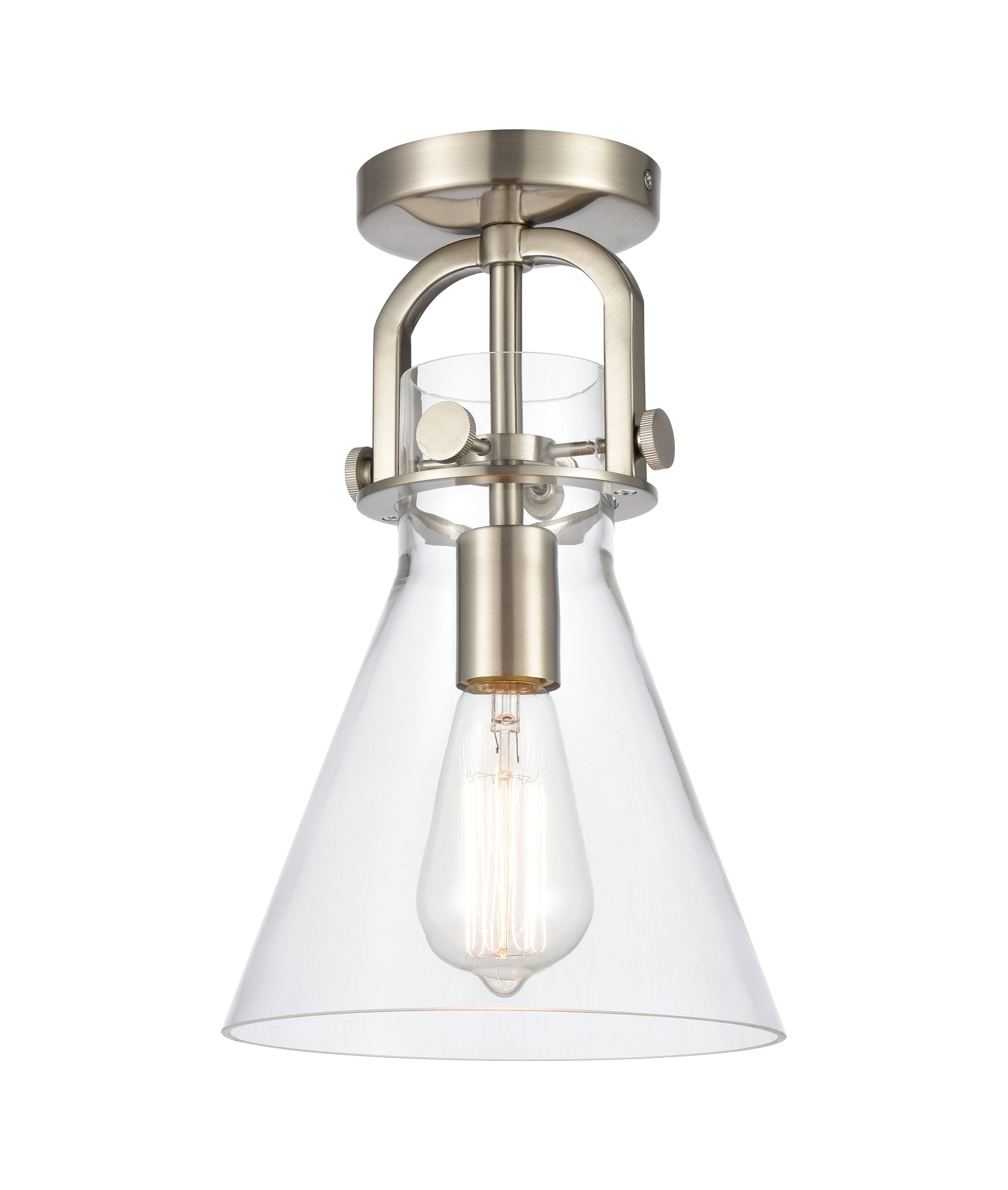 Downtown Semi-Flush Mount Satin Nickel
