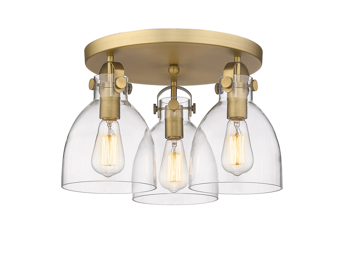 Newton Bell 18-Inch 3-Light Semi-Flush Mount Dimmable