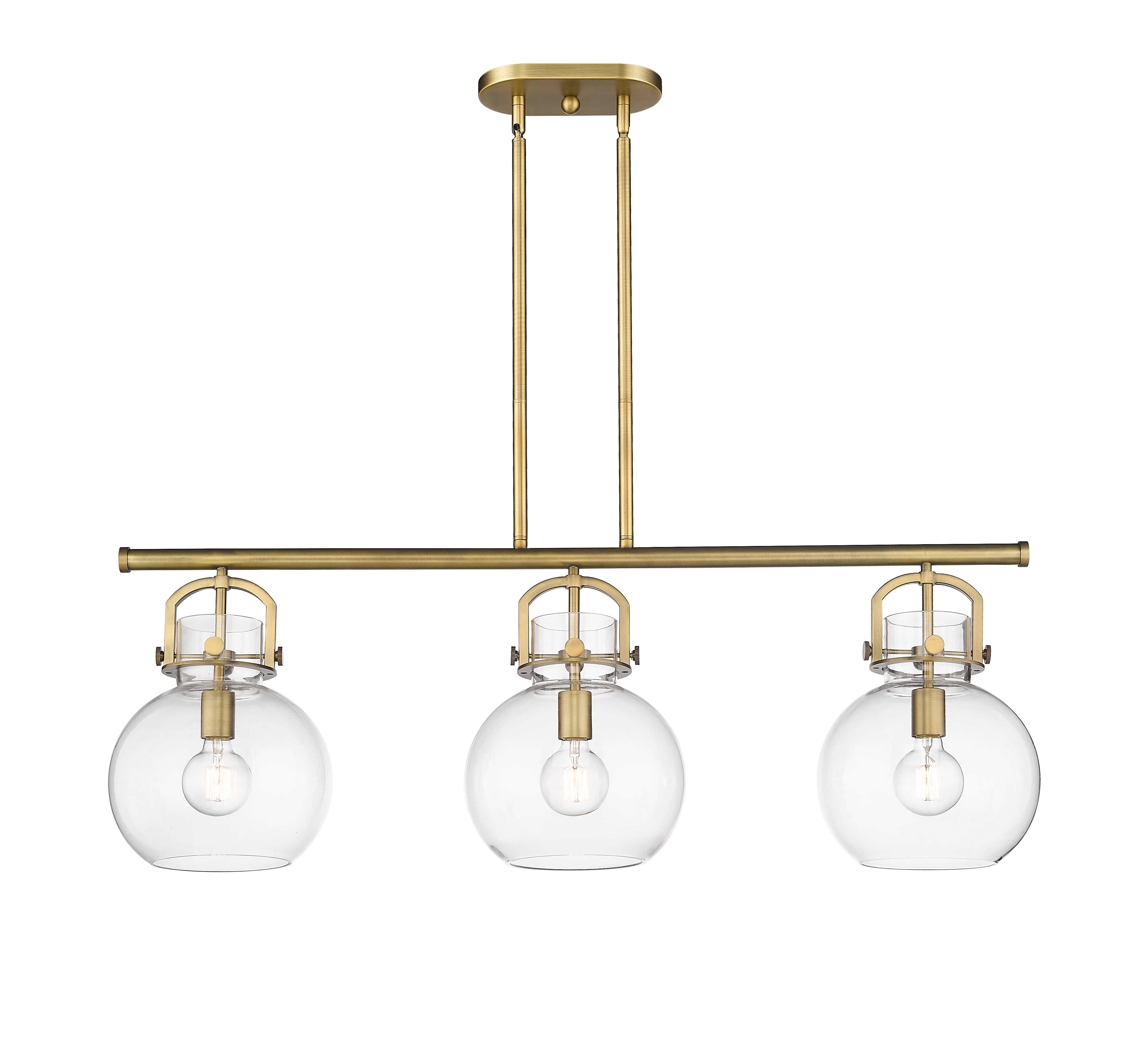 Downtown Urban Island Light Cast Brass