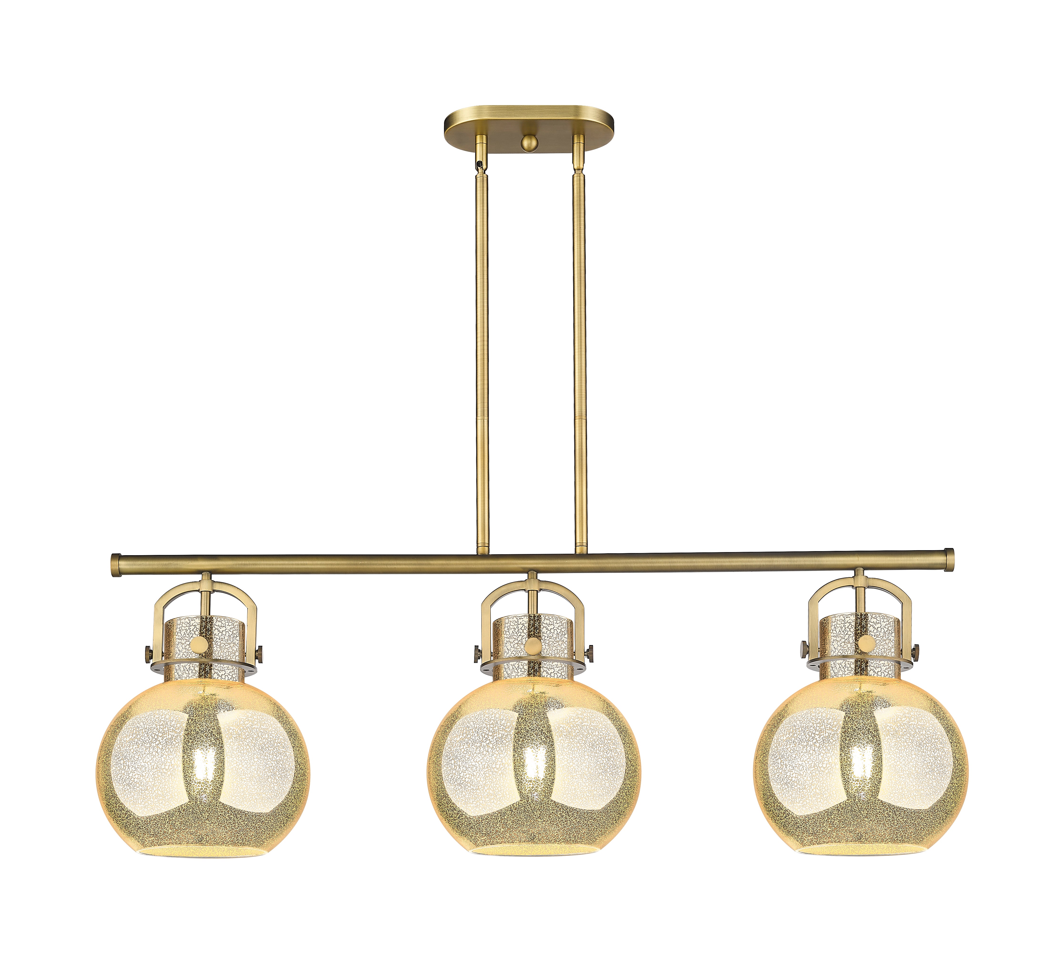 Downtown Urban Island Light Cast Brass