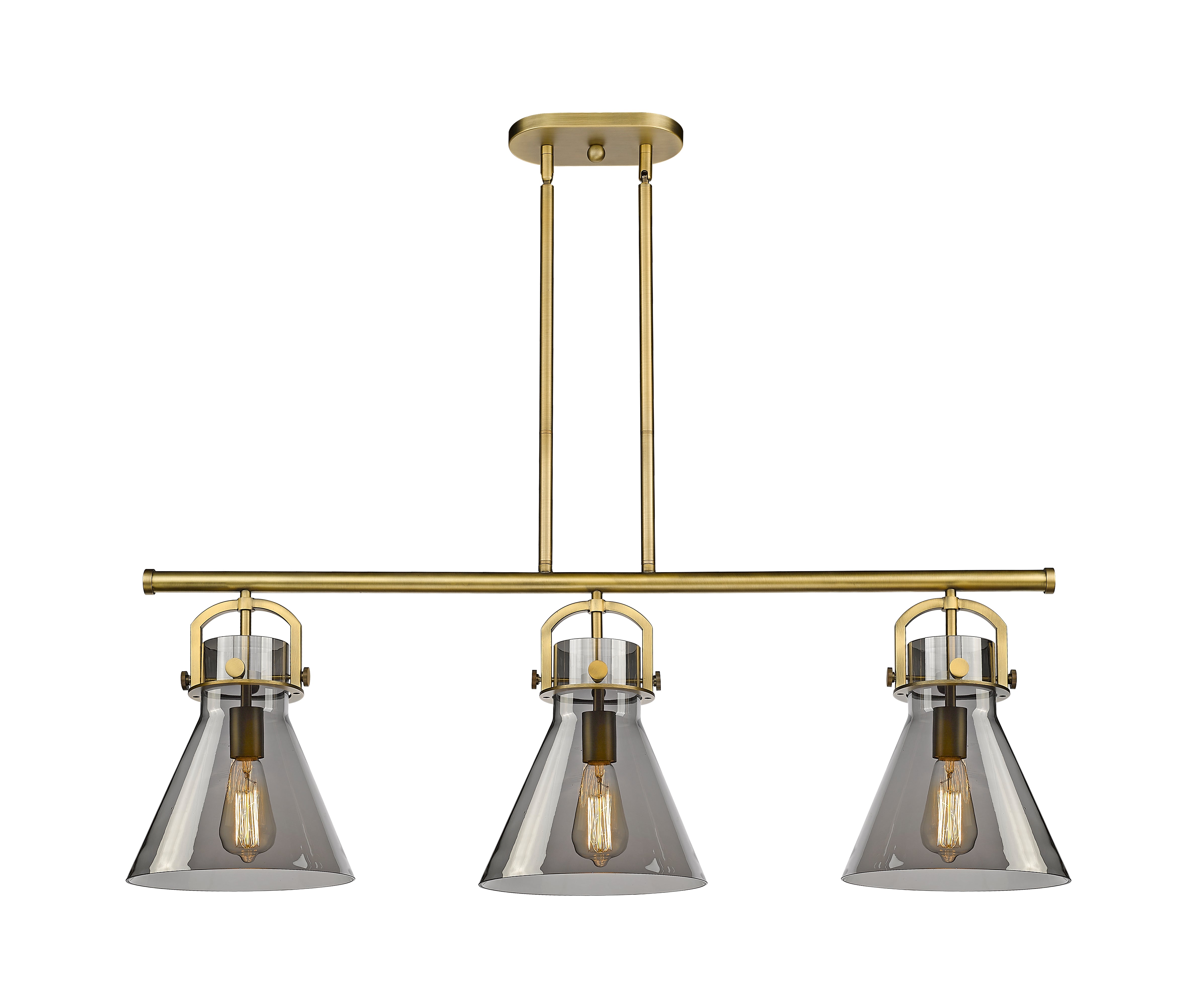 Downtown Urban Island Light Cast Brass