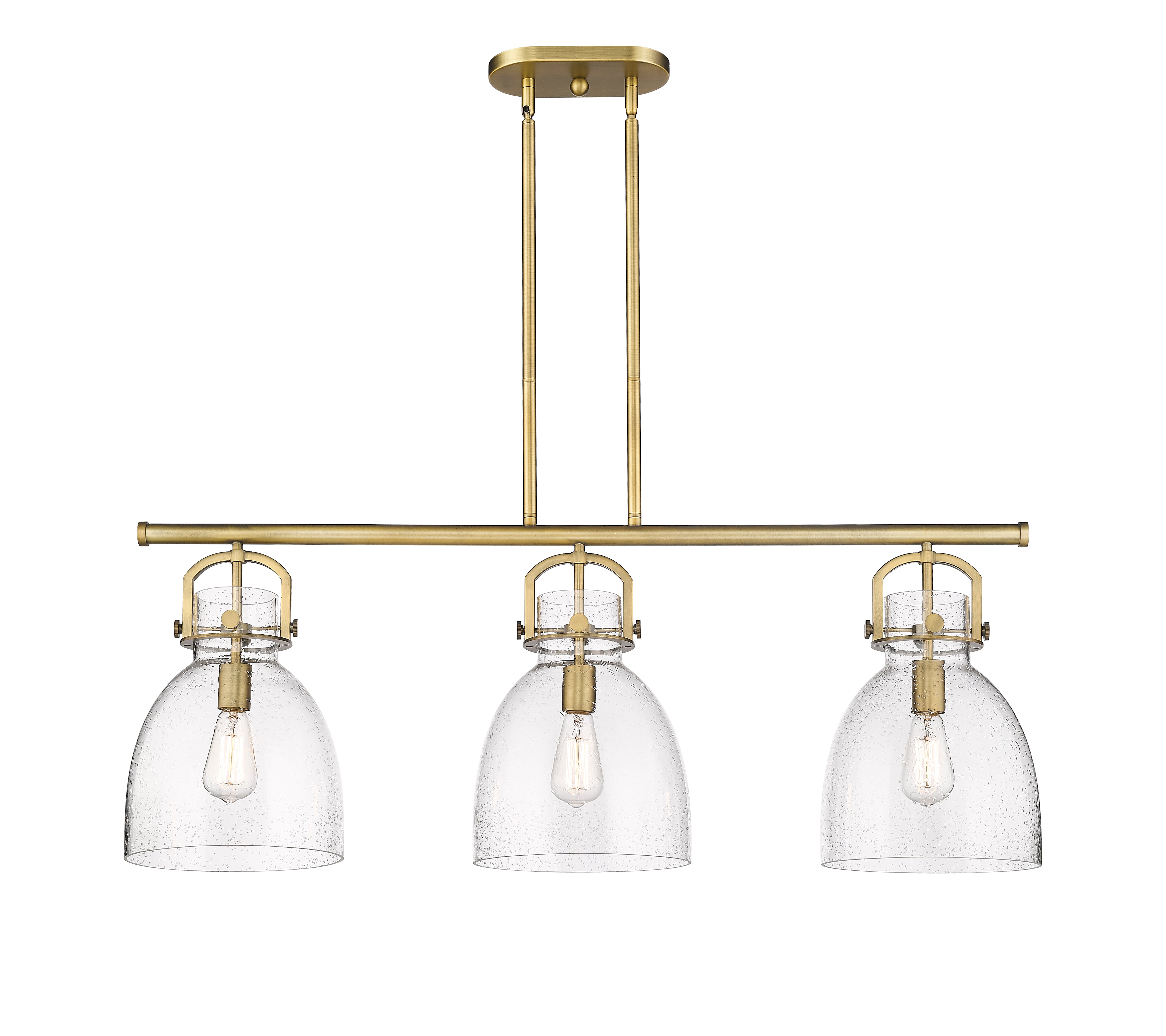 Downtown Urban Island Light Cast Brass