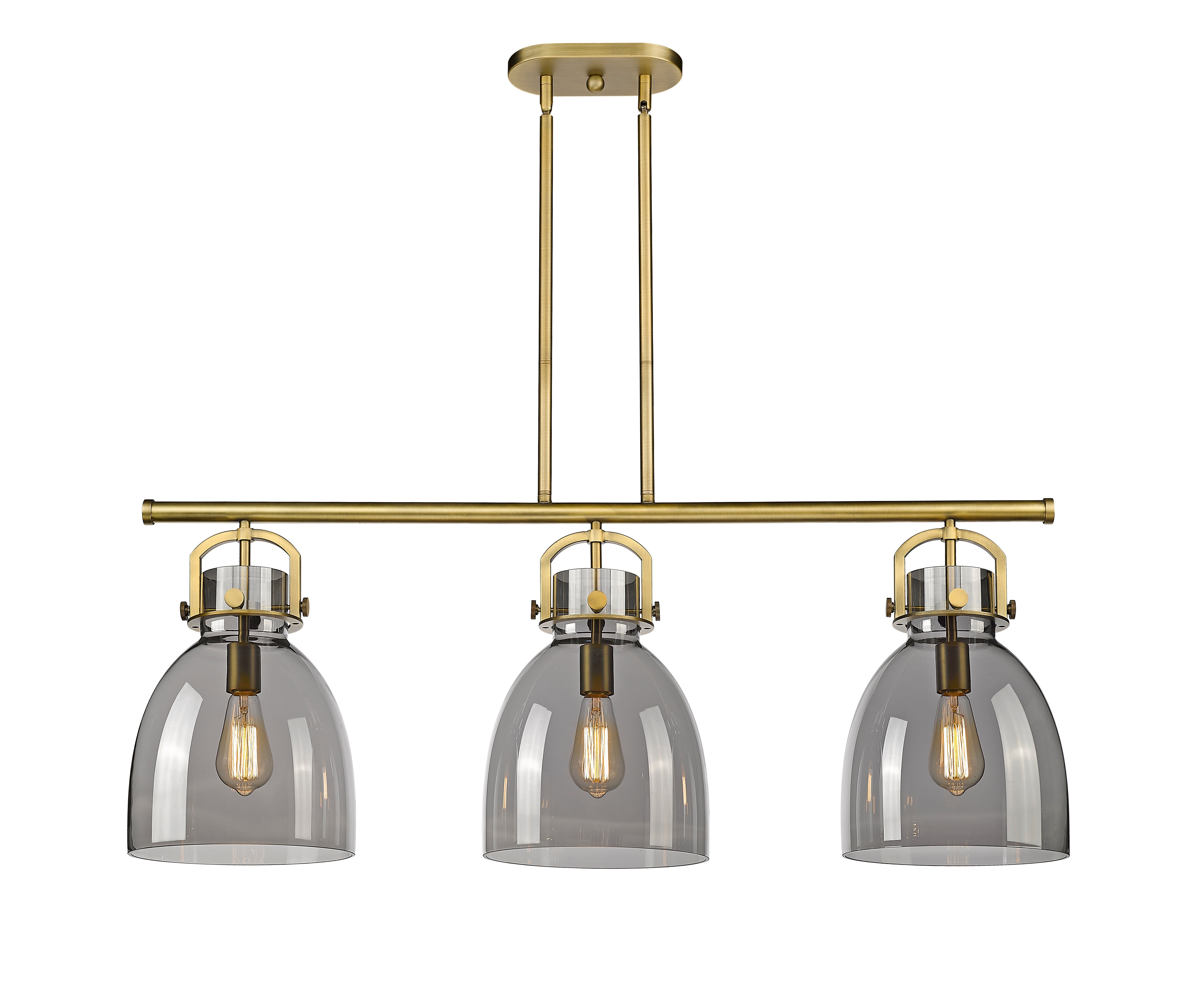 Downtown Urban Island Light Cast Brass