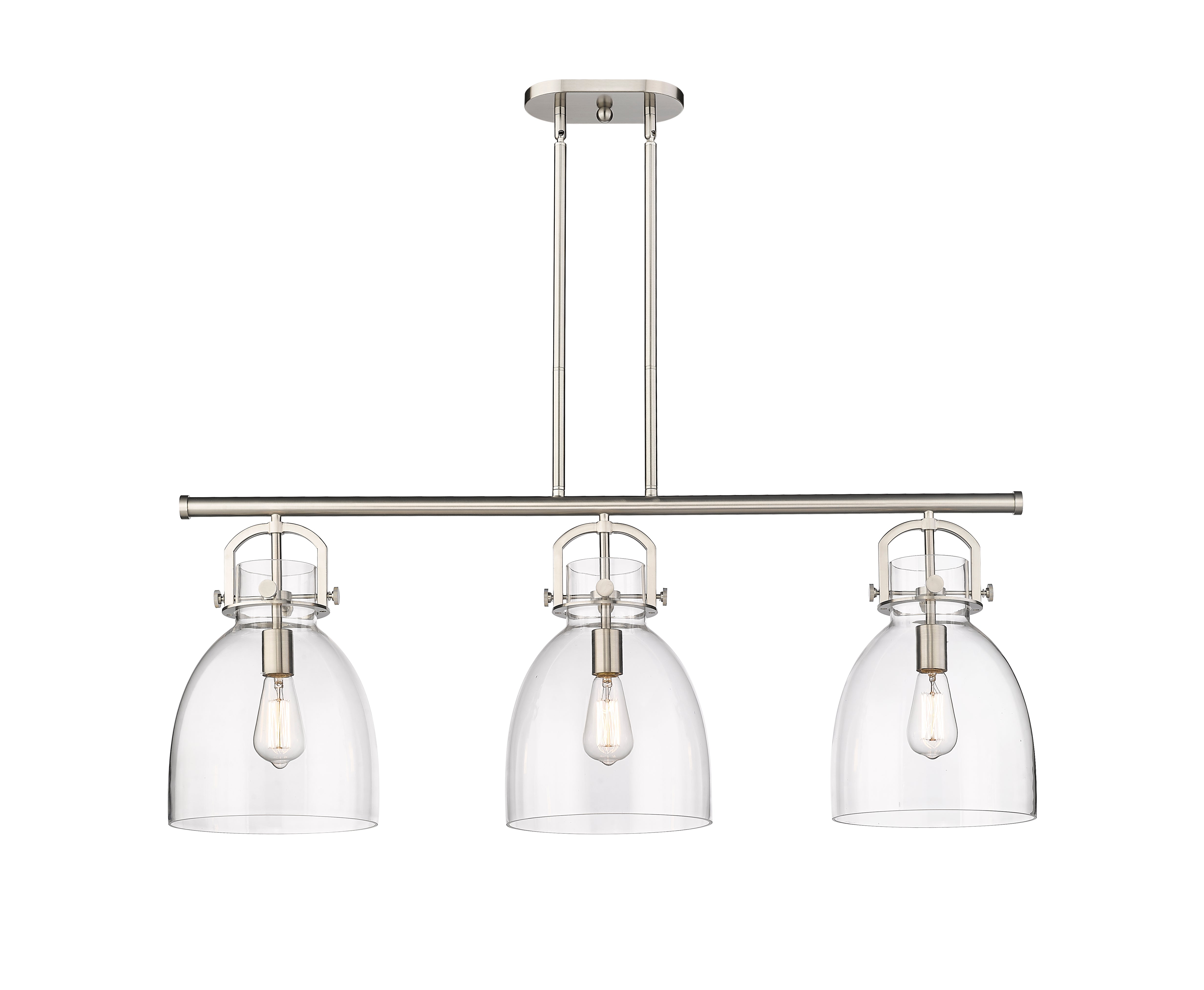 Downtown Urban Island Light Cast Brass