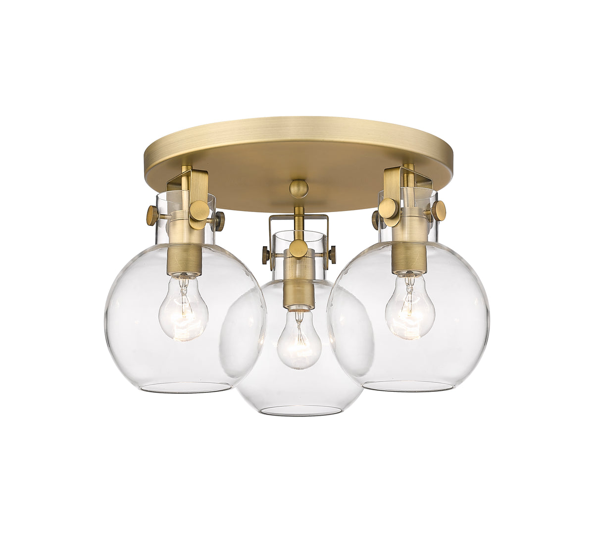 Newton Sphere 18-Inch 3-Light Semi-Flush Mount