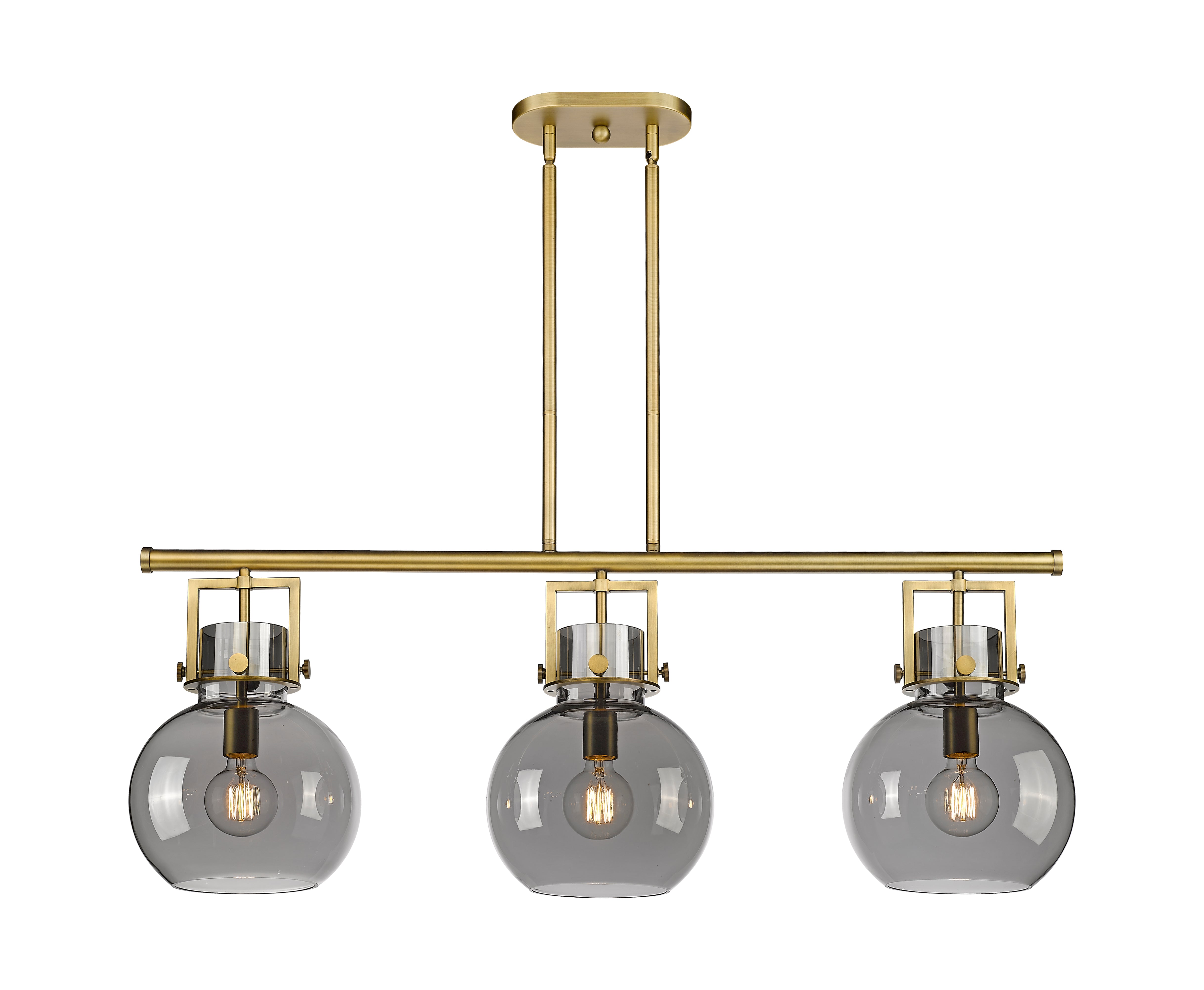 Downtown Urban Island Light Cast Brass
