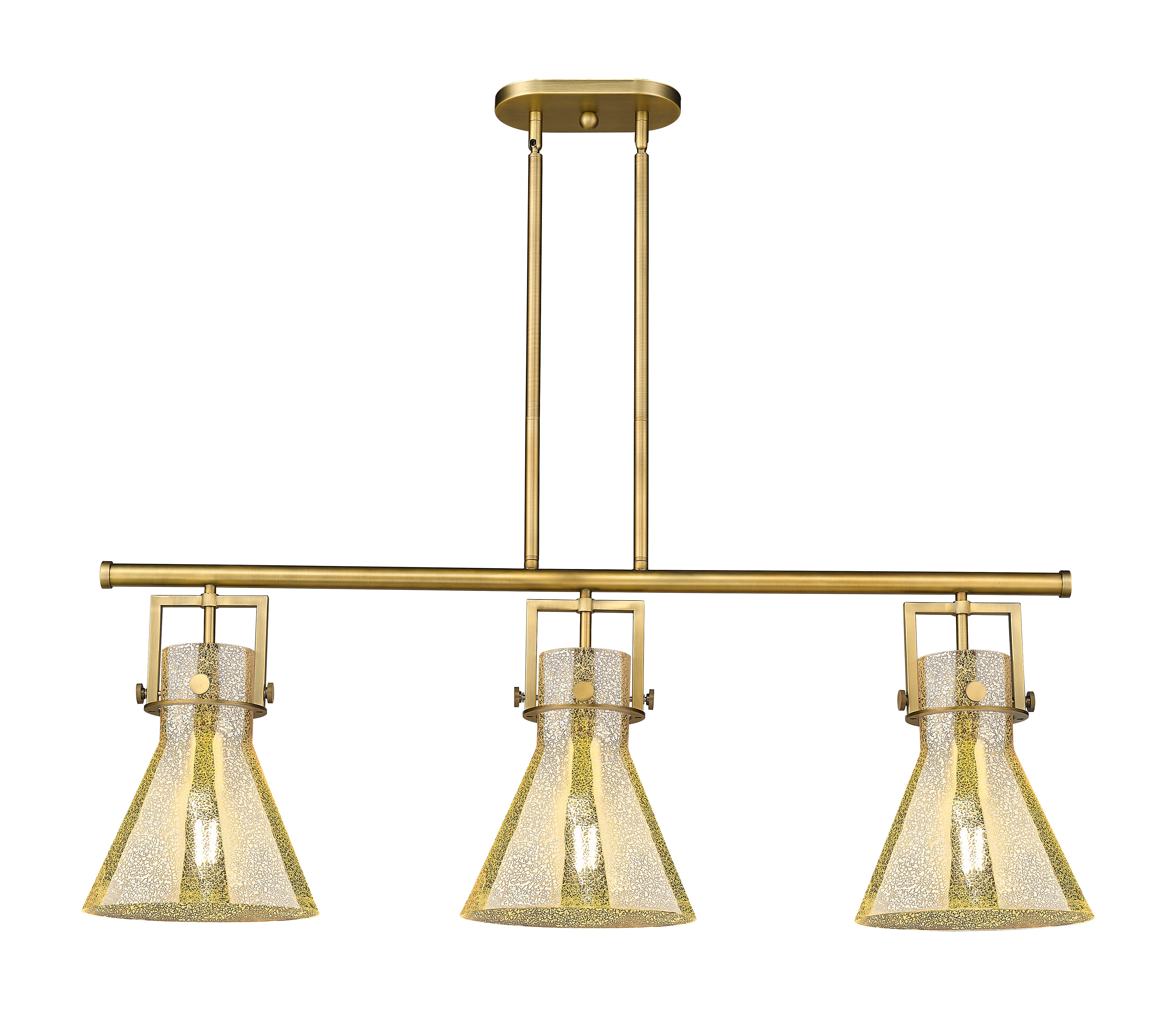 Downtown Urban Island Light Cast Brass Steel