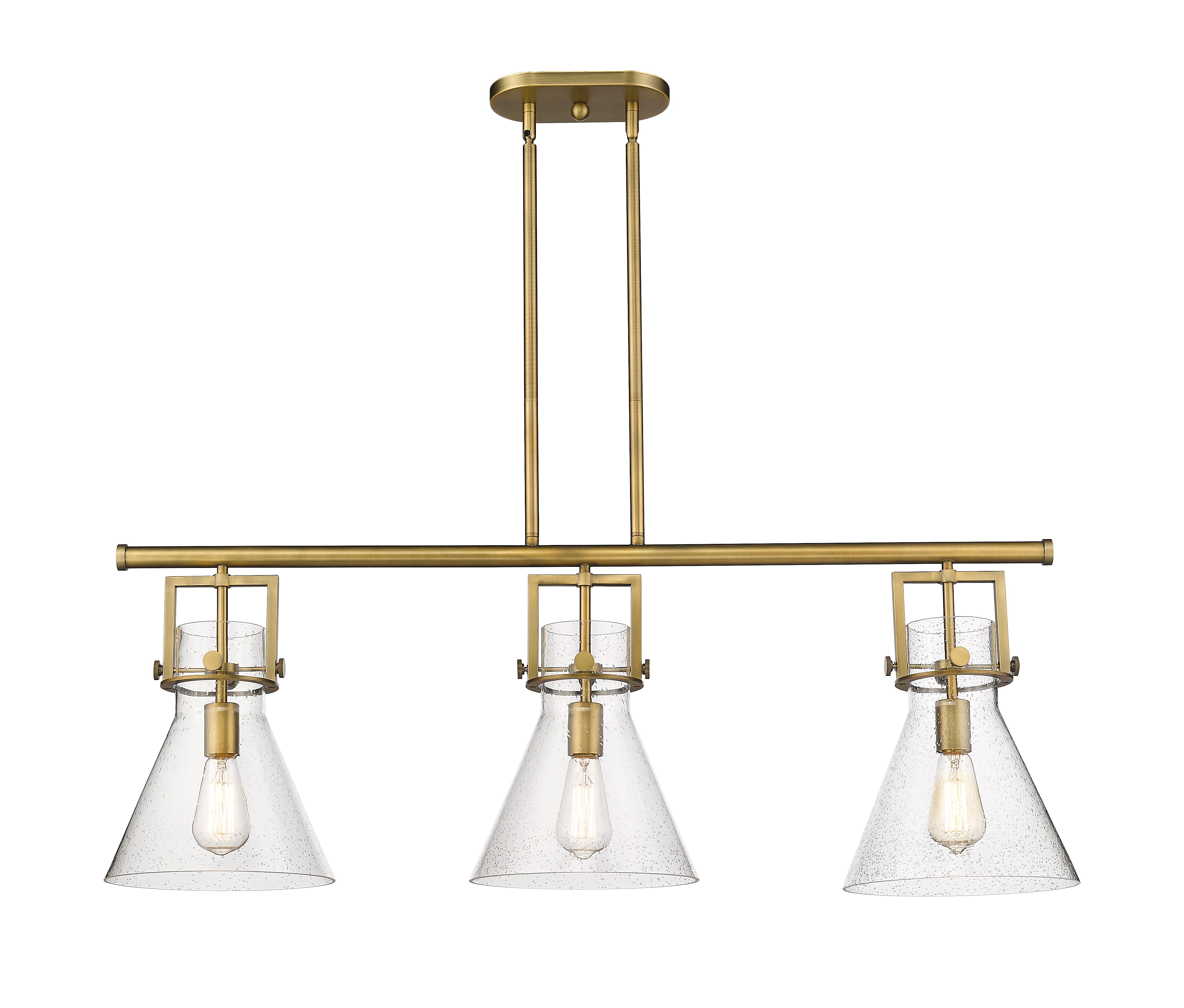 Downtown Urban Island Light Cast Brass Steel