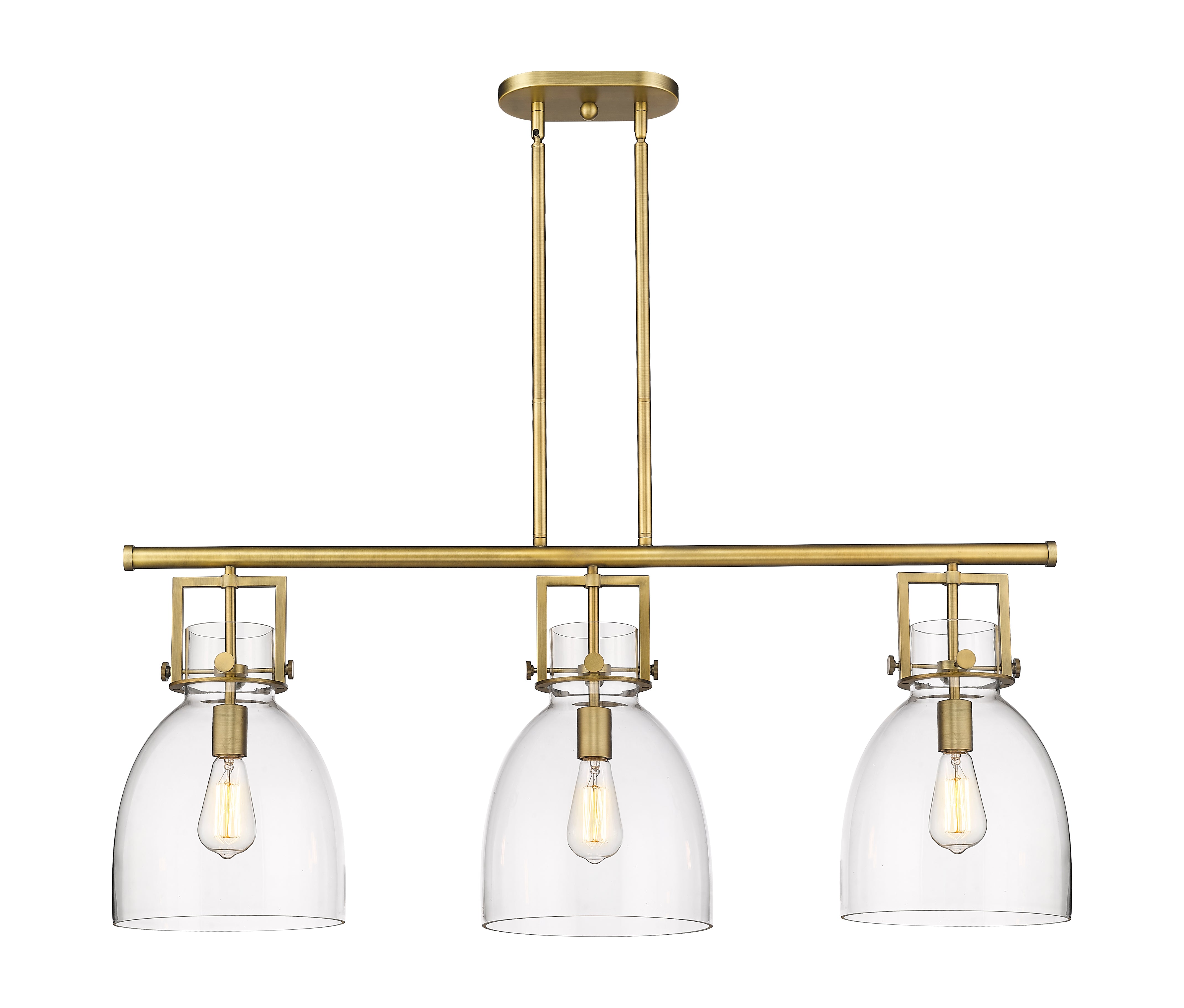 Downtown Urban Island Light Cast Brass