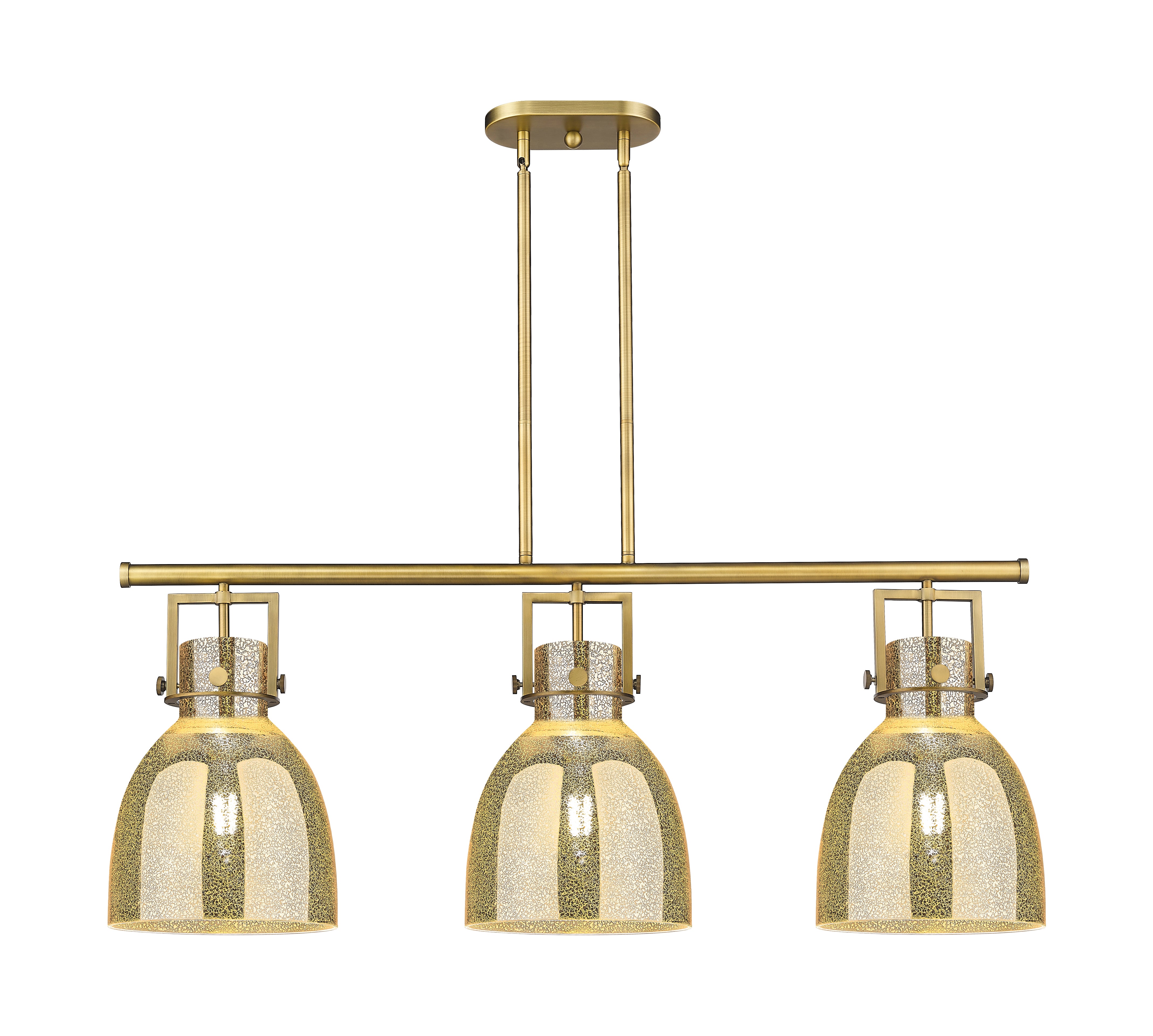 Downtown Urban Island Light Cast Brass