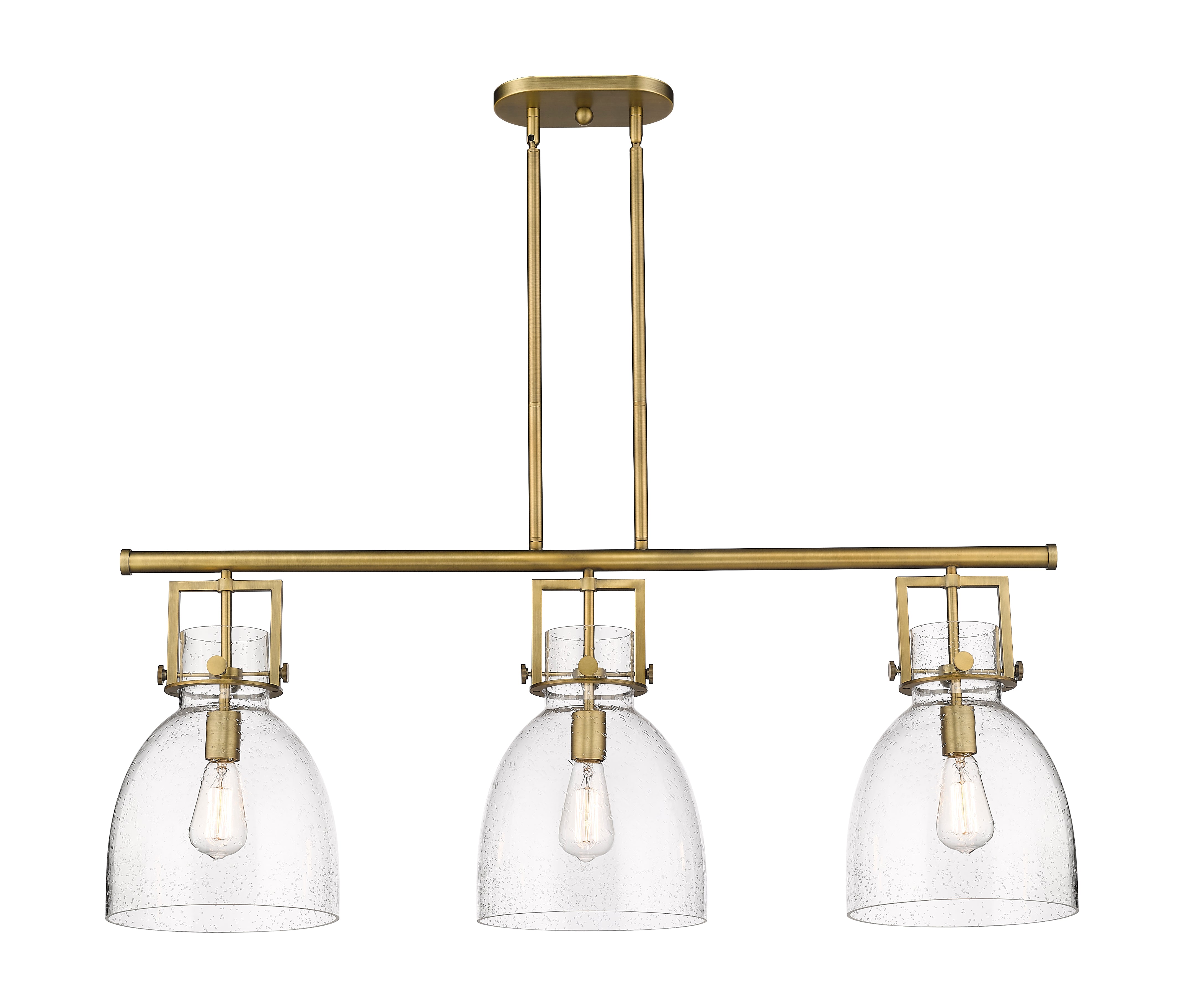Downtown Urban Island Light Cast Brass