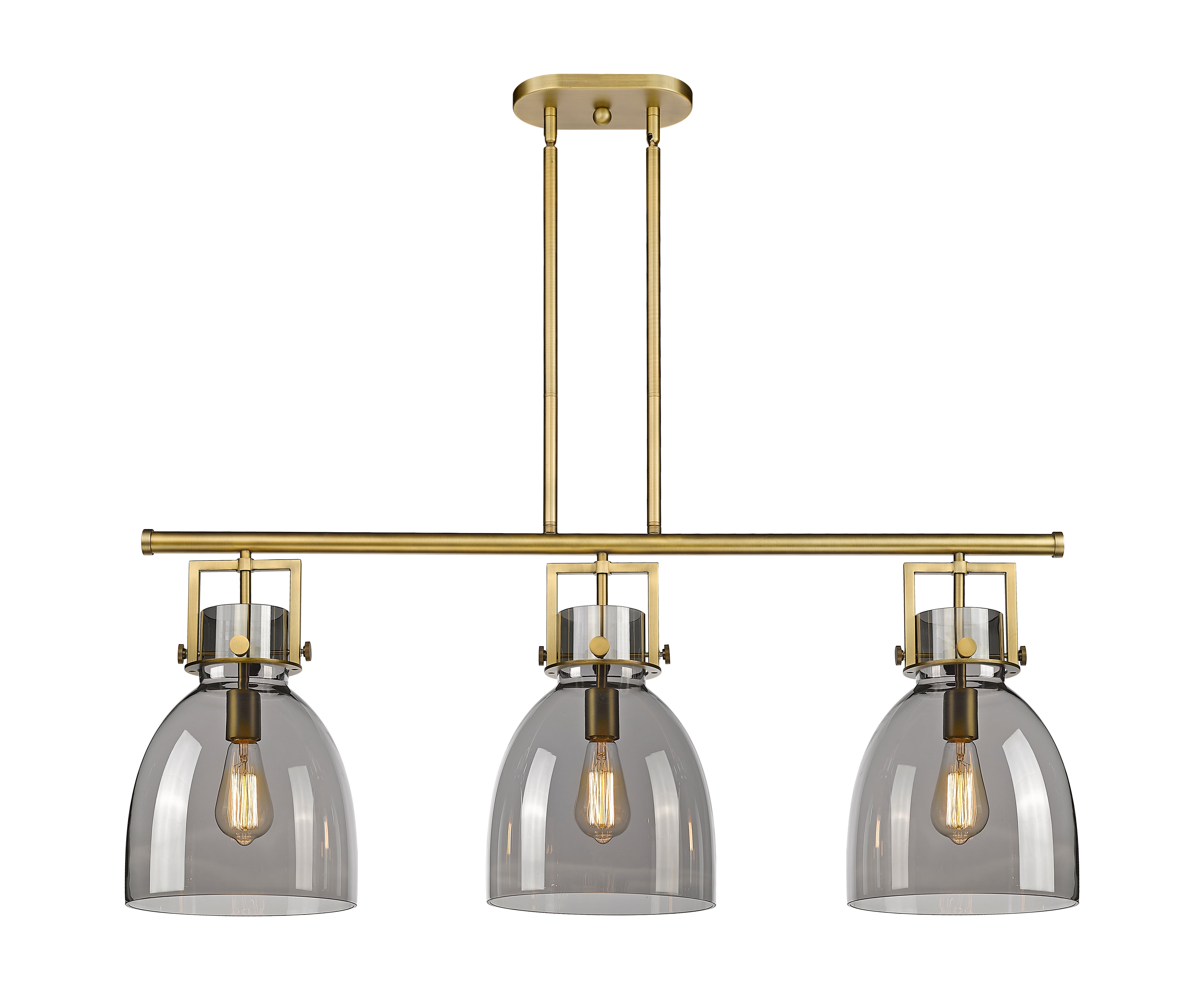 Downtown Urban Island Light Cast Brass